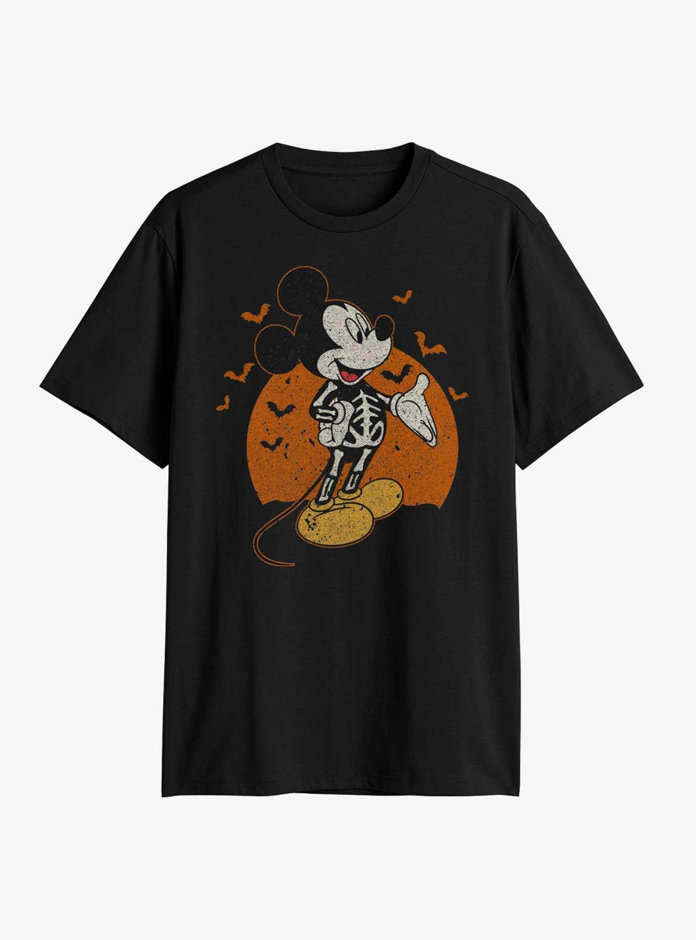 Disney Mickey Mouse Skeleton Moon T-Shirt