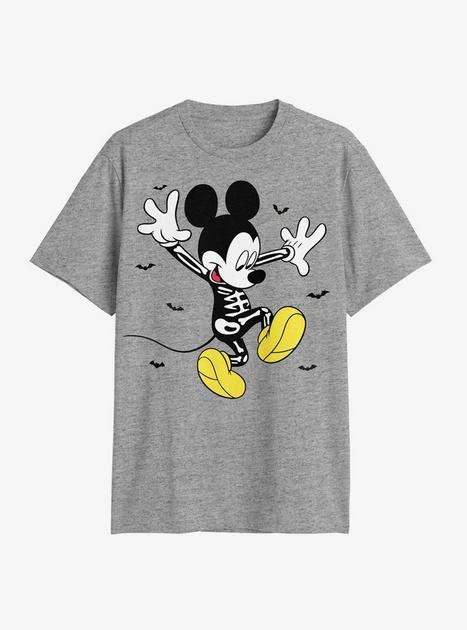 Disney Mickey Mouse Skeleton Skip T-Shirt - GREY | Hot Topic