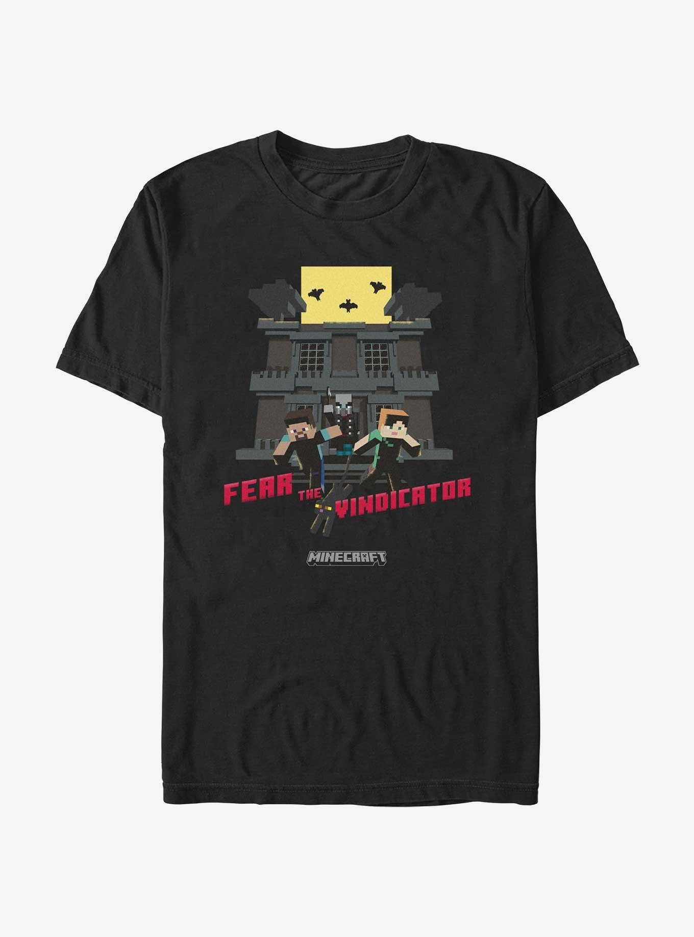 Minecraft Fear The Vindicator T-Shirt, BLACK, hi-res
