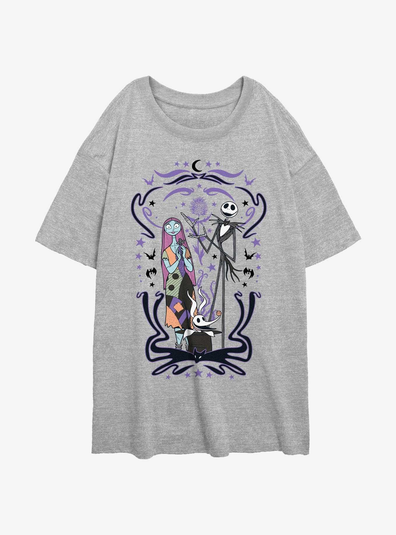 The Nightmare Before Christmas Jack, Sally & Zero Nightmare Show Girls Oversized T-Shirt, , hi-res