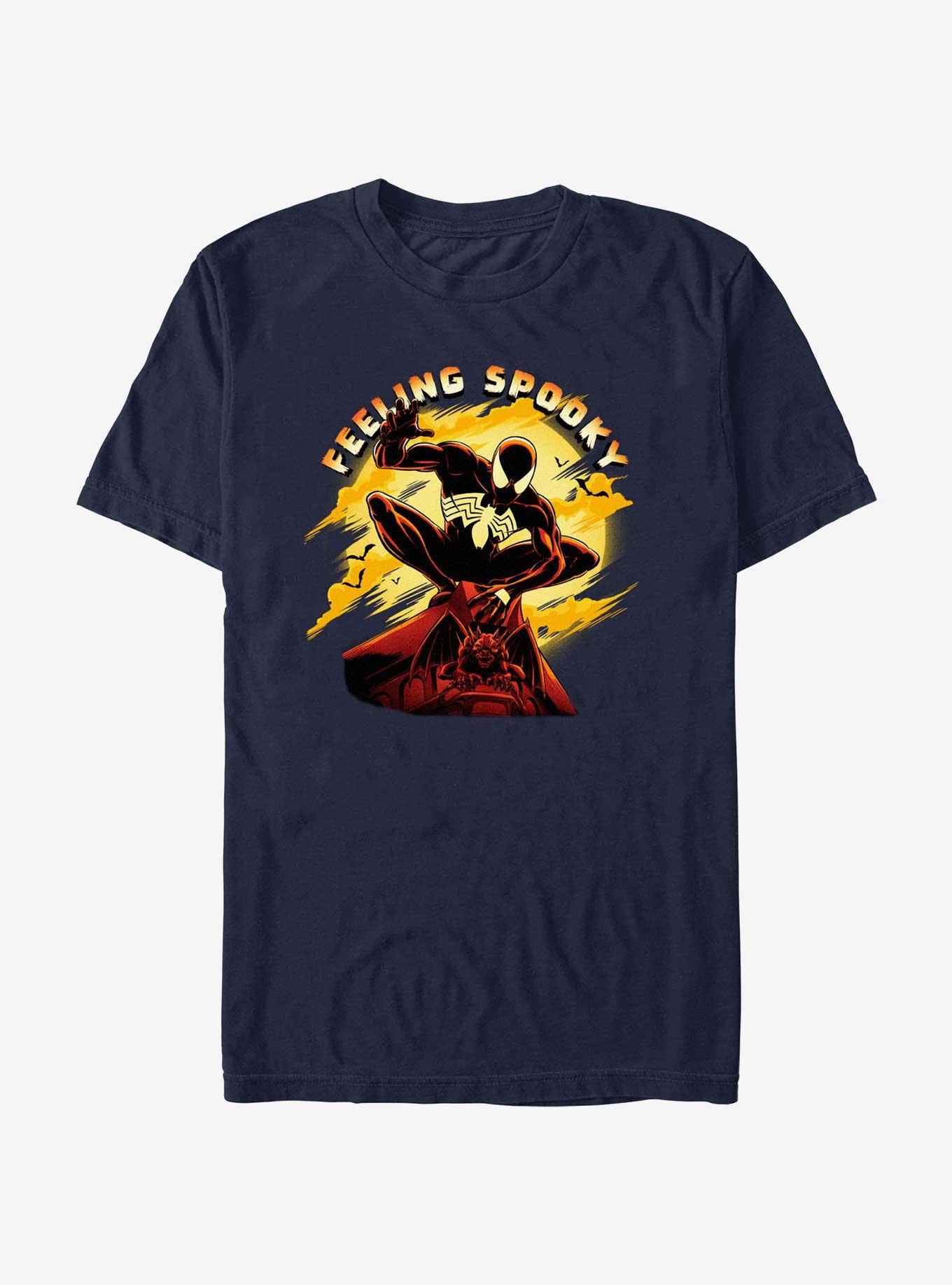 Marvel Spider-Man Feeling Spooky T-Shirt, NAVY, hi-res