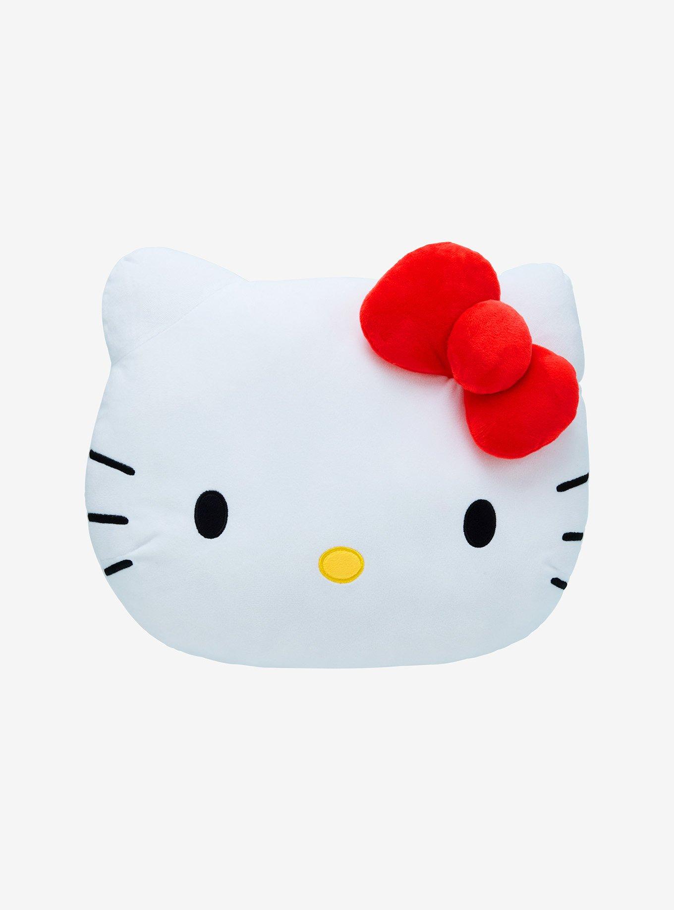 Hello Kitty Red Bow Face Figural Pillow, , hi-res