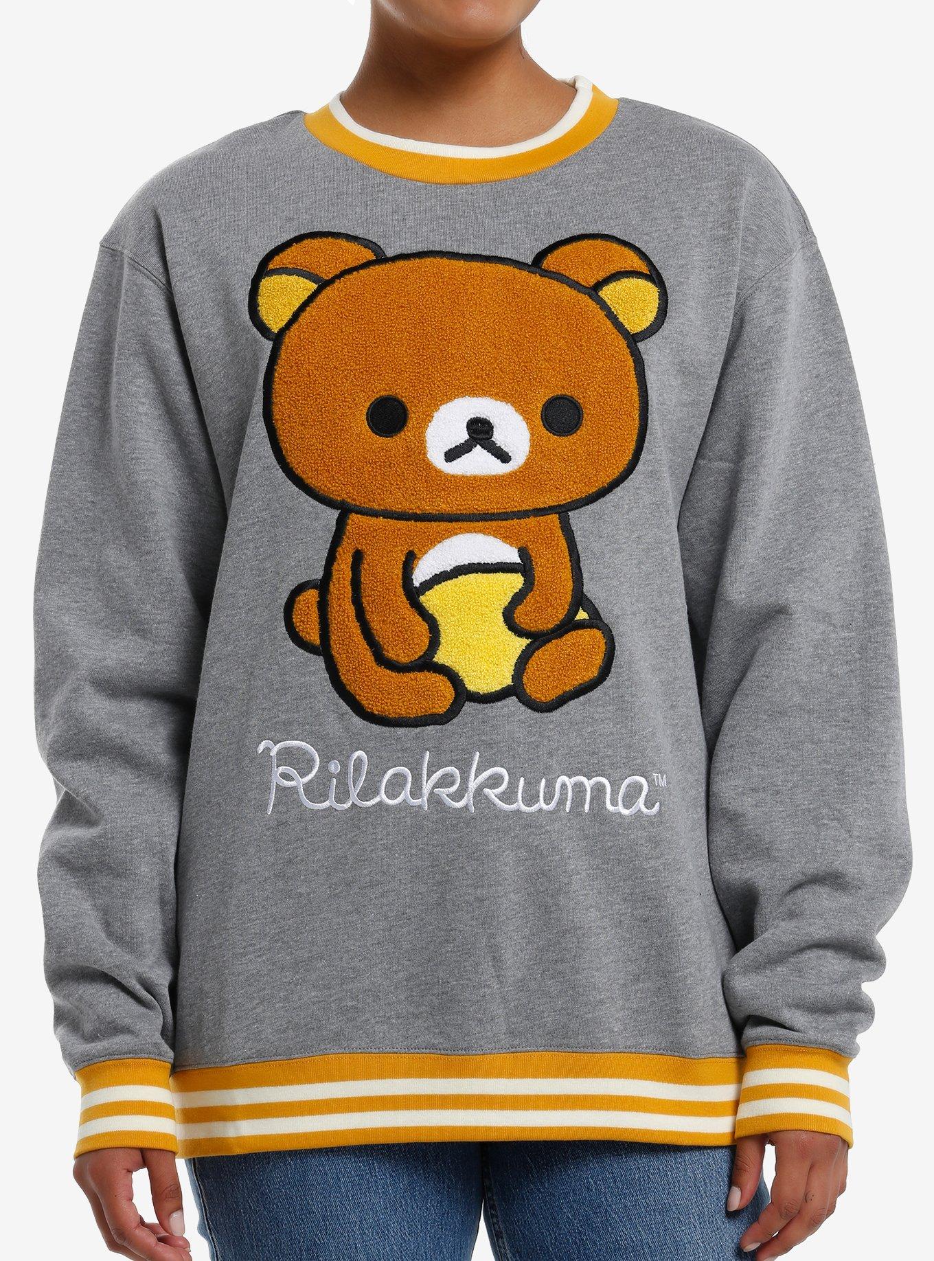 Rilakkuma Fuzzy Patch Girls Sweatshirt, MULTI, hi-res