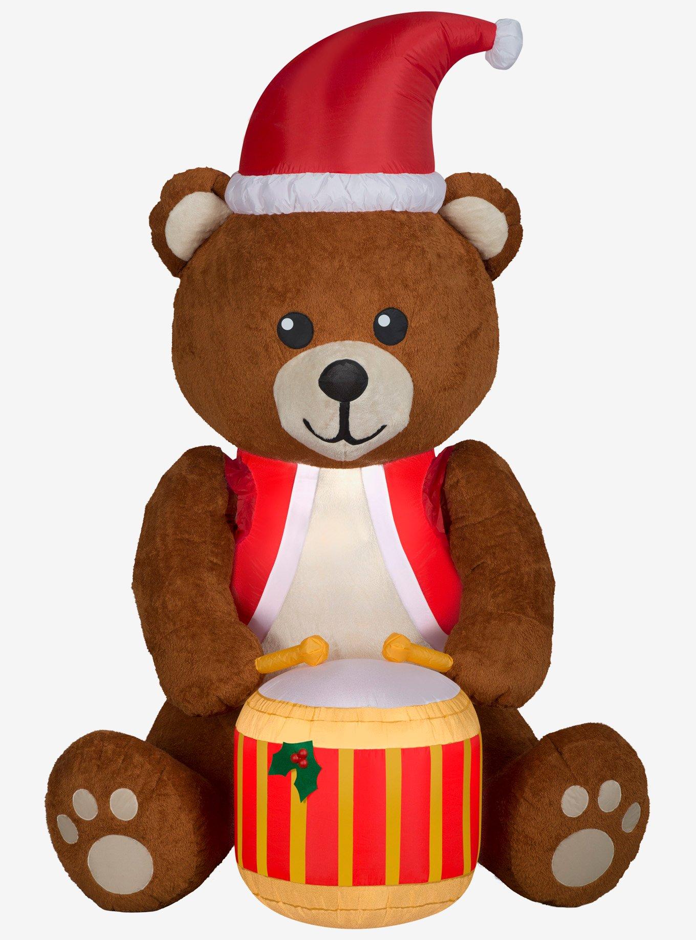 Drummer Boy Teddy Bear Animated Airblown, , hi-res