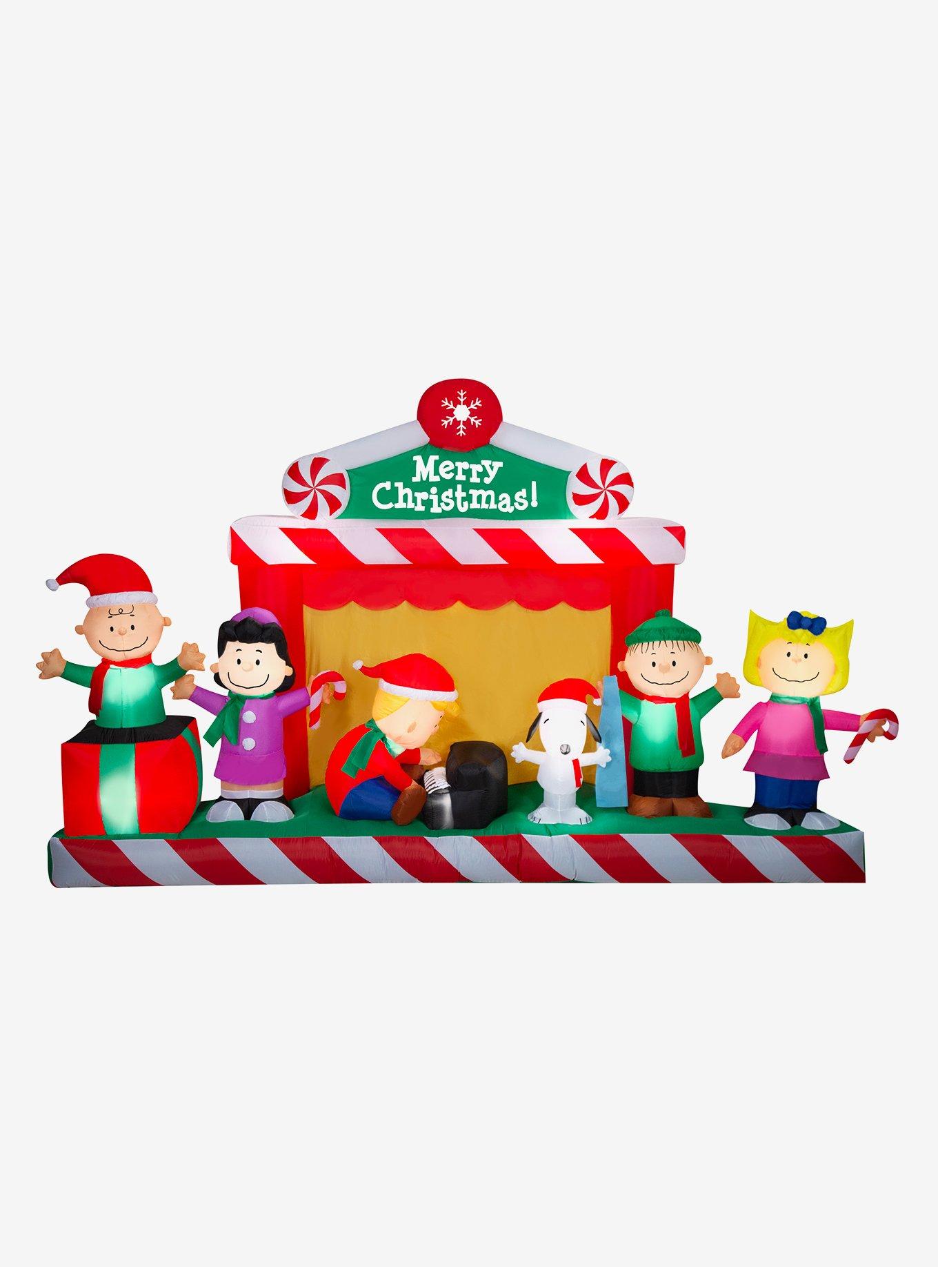 Peanuts Gang Christmas Stage Scene Giant Airblown, , hi-res