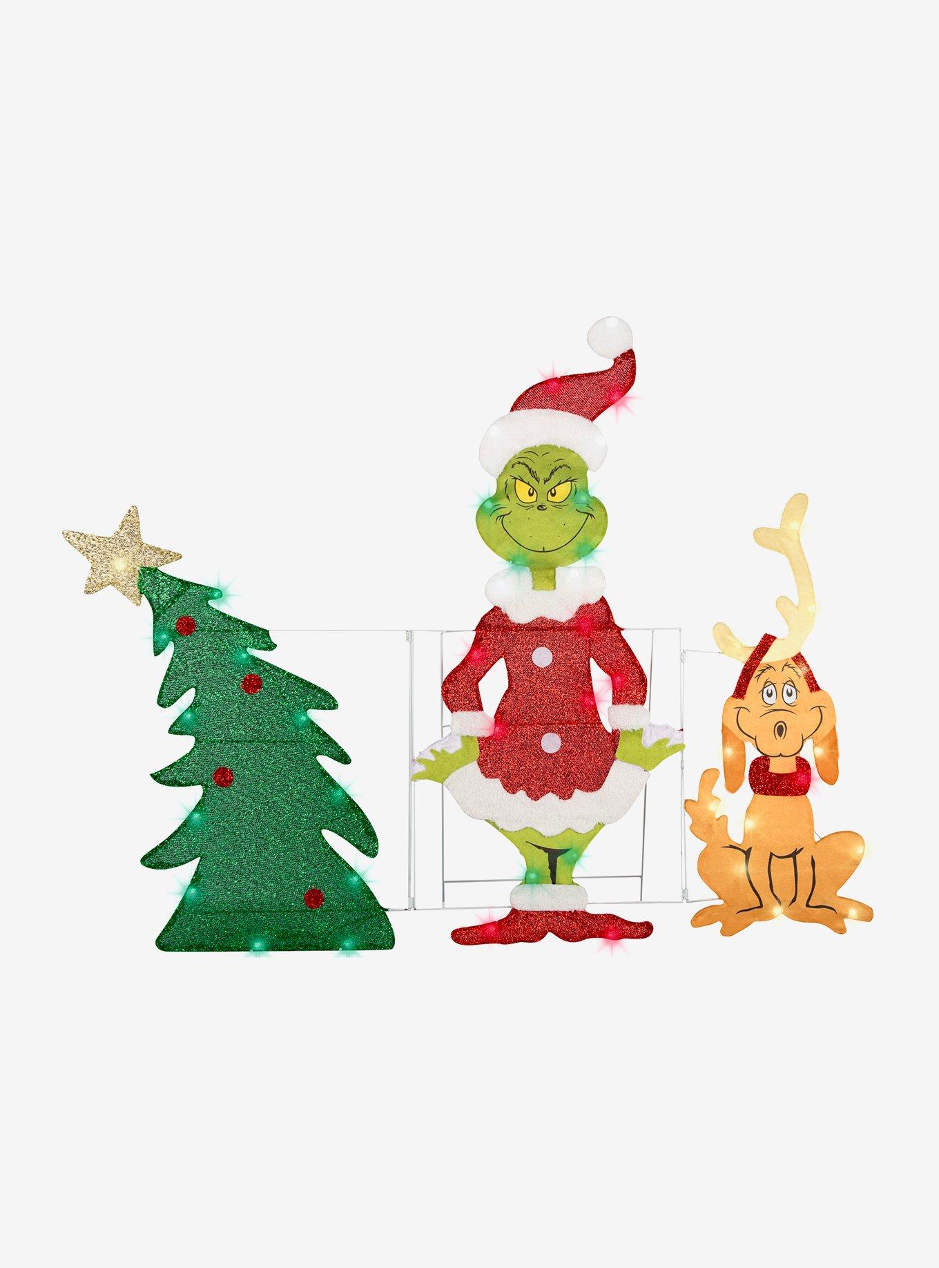 The Grinch and Max Lighted Flat-Tastics Yard Decor, , hi-res