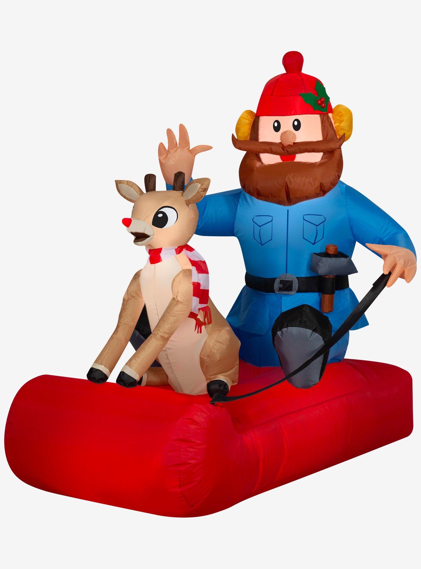 Rudolph the Red-Nosed Reindeer Yukon Cornelius Sled Airblown, , hi-res