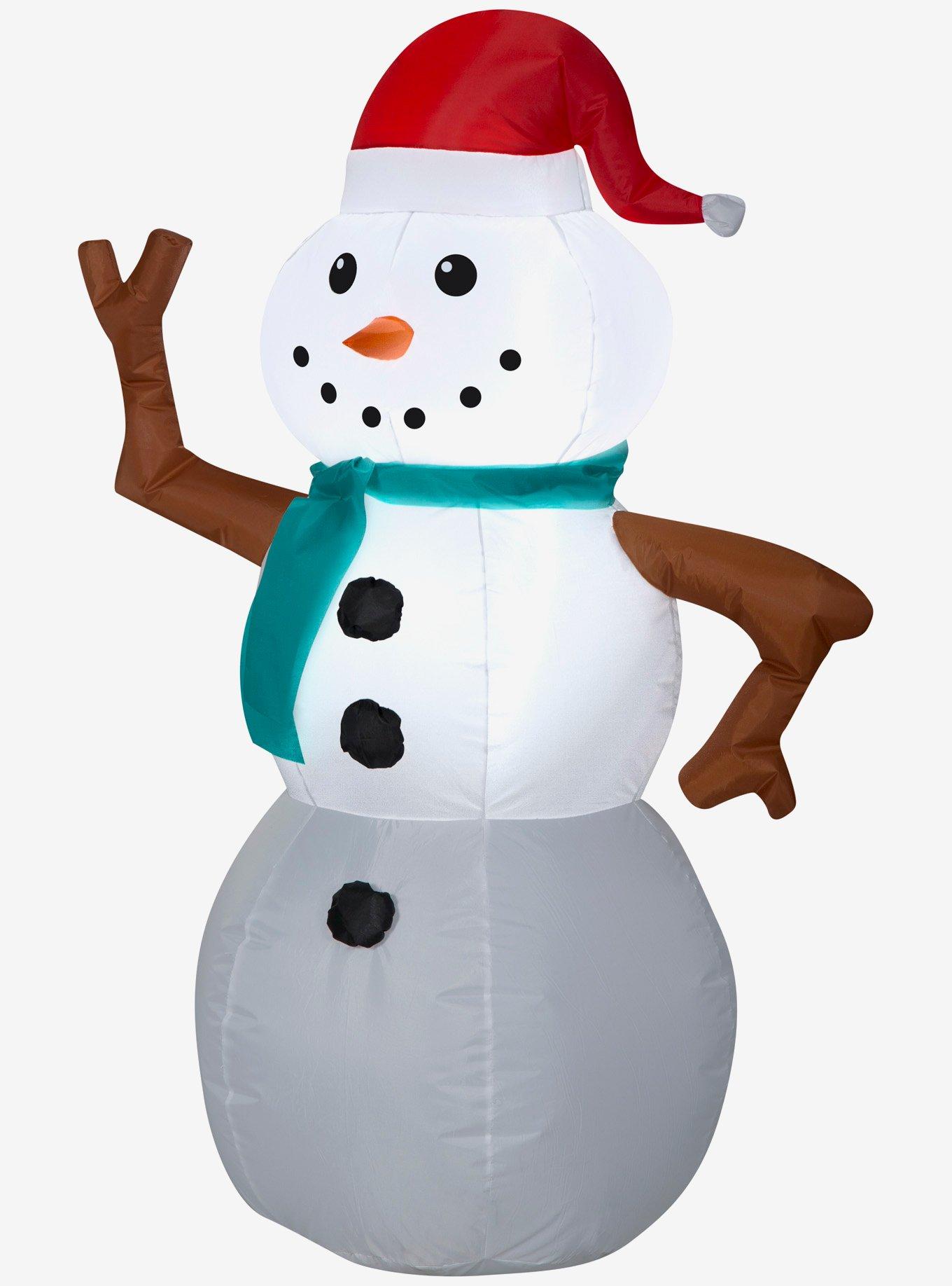 Snowman with Twig Arms Airblown, , hi-res