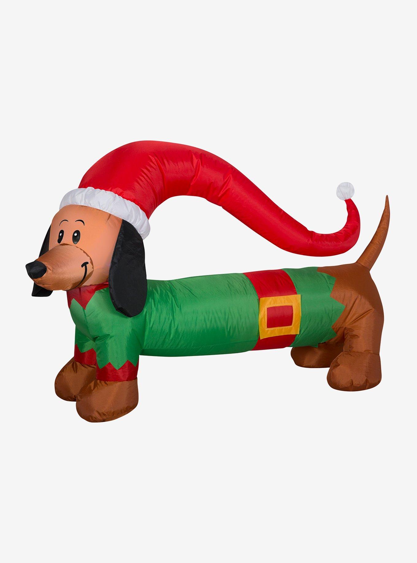 Weiner Dachshund Dog Christmas Airblown, , hi-res