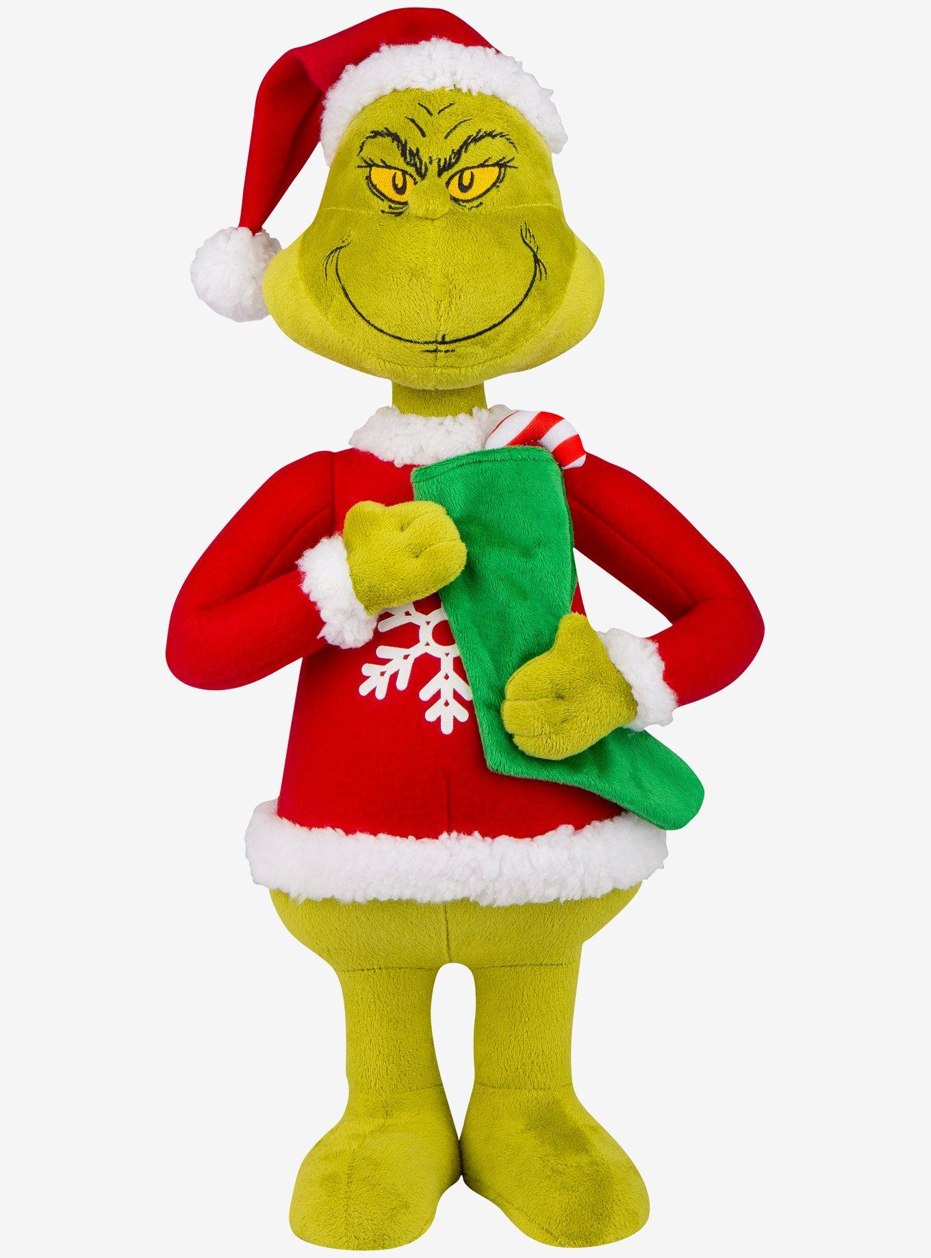 The Grinch Plush Green Stocking Holiday Greeter, , hi-res