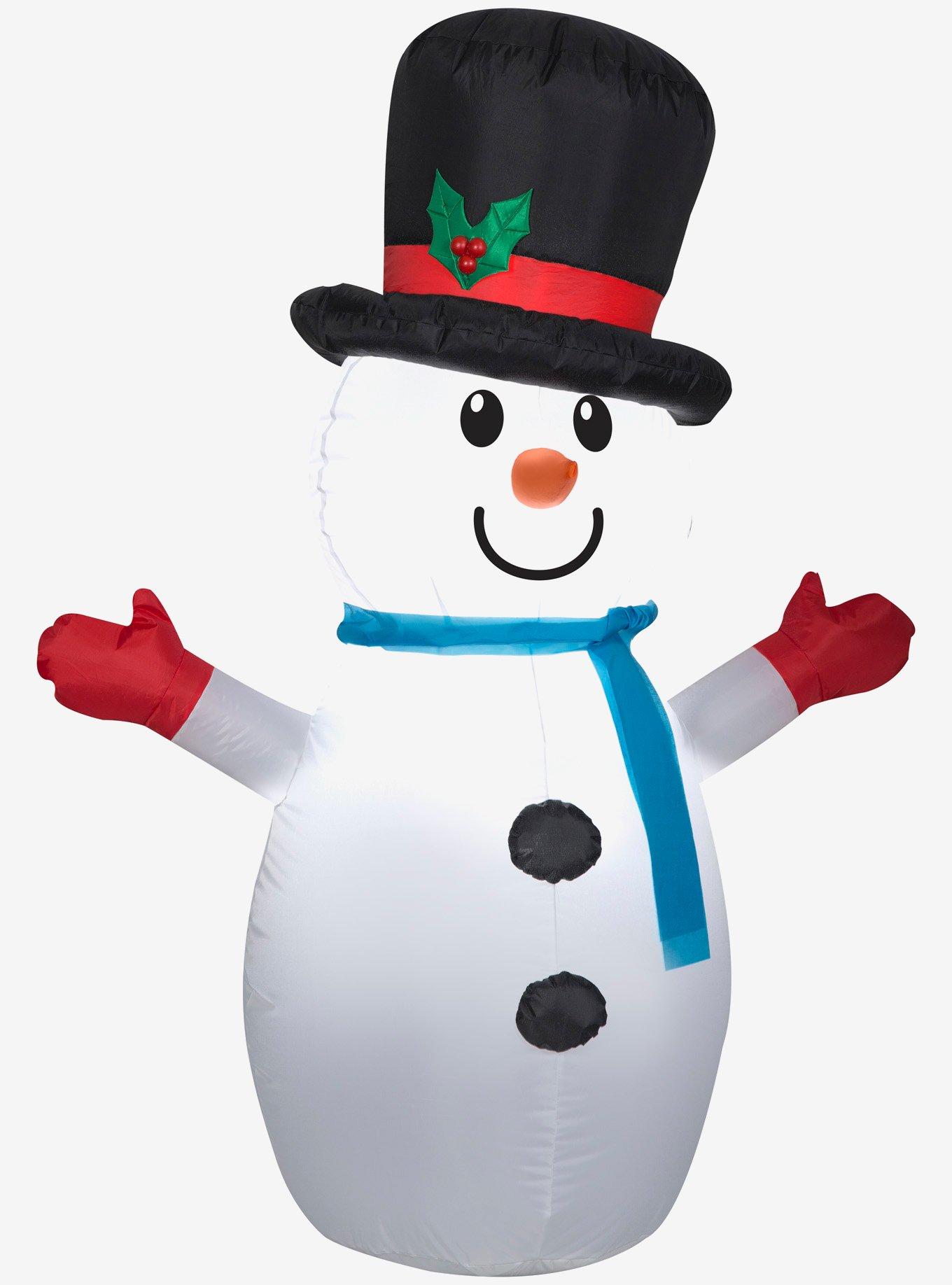 Little Snowman in Top Hat Airblown, , hi-res