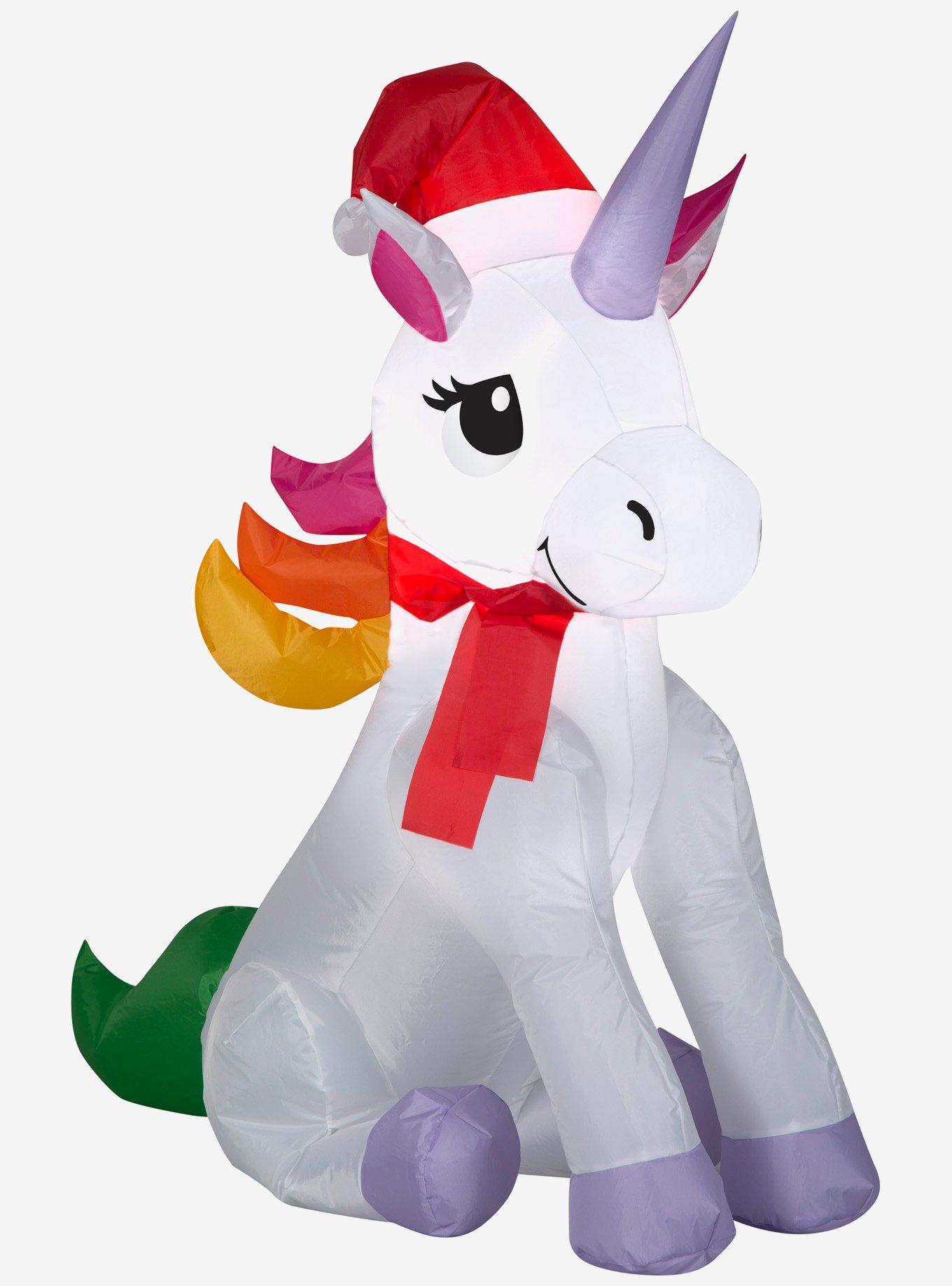 Rainbow Unicorn Christmas Airblown, , hi-res