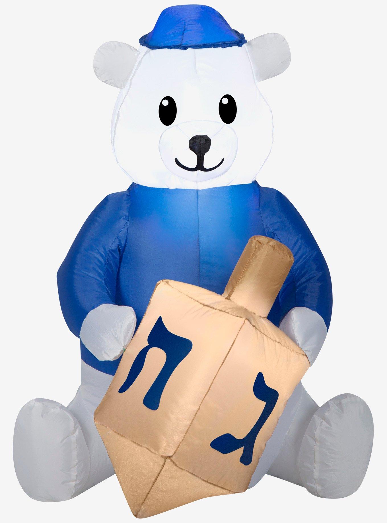 Outdoor Hanukkah Dreidel Bear Airblown, , hi-res