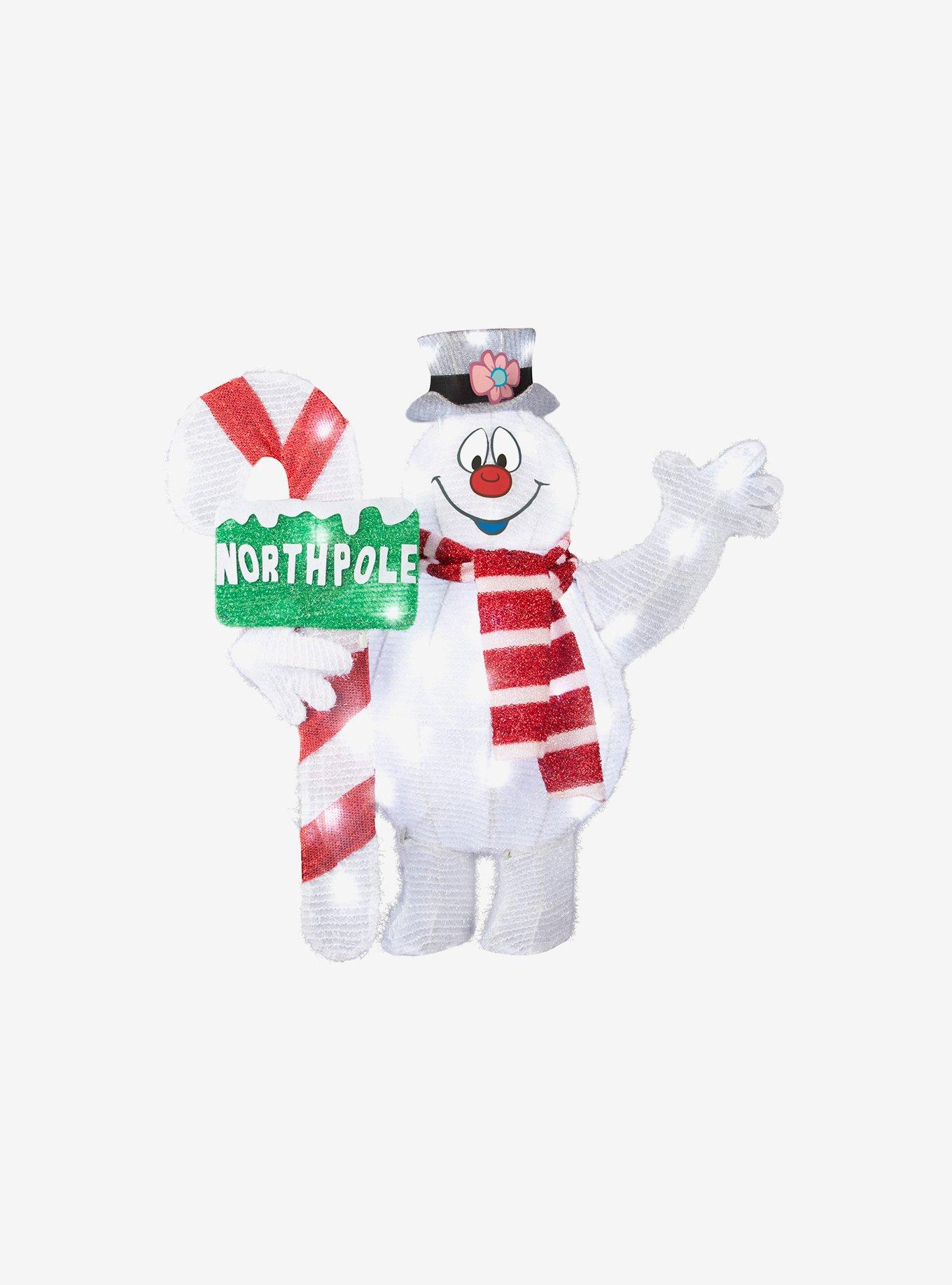 Frosty the Snowman North Pole Sign 3D Tinsel Yard Sculpture, , hi-res