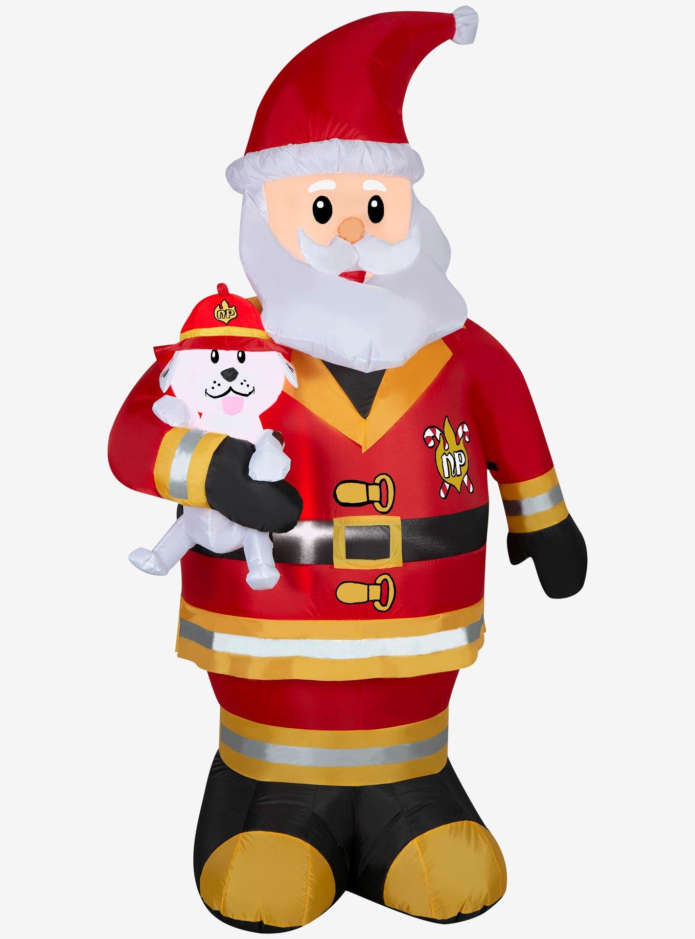 Firefighter Santa Airblown, , hi-res