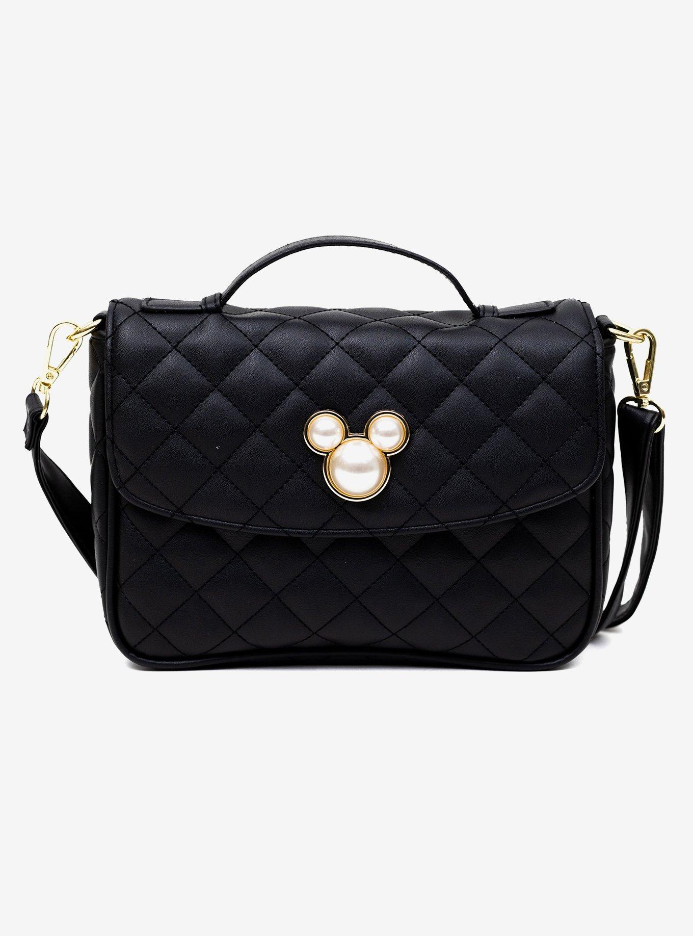 Disney Mickey Mouse Ears with Faux Pearls Crossbody Bag