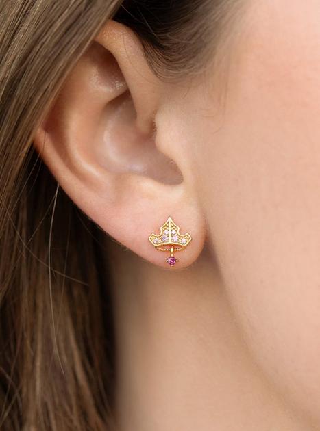 Girls Crew Disney Sleeping Beauty Aurora's Crown Earrings