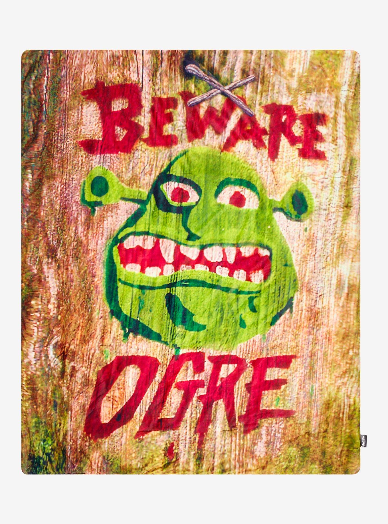 Shrew Beware Ogre & Collage Reversible Throw Blanket, , hi-res