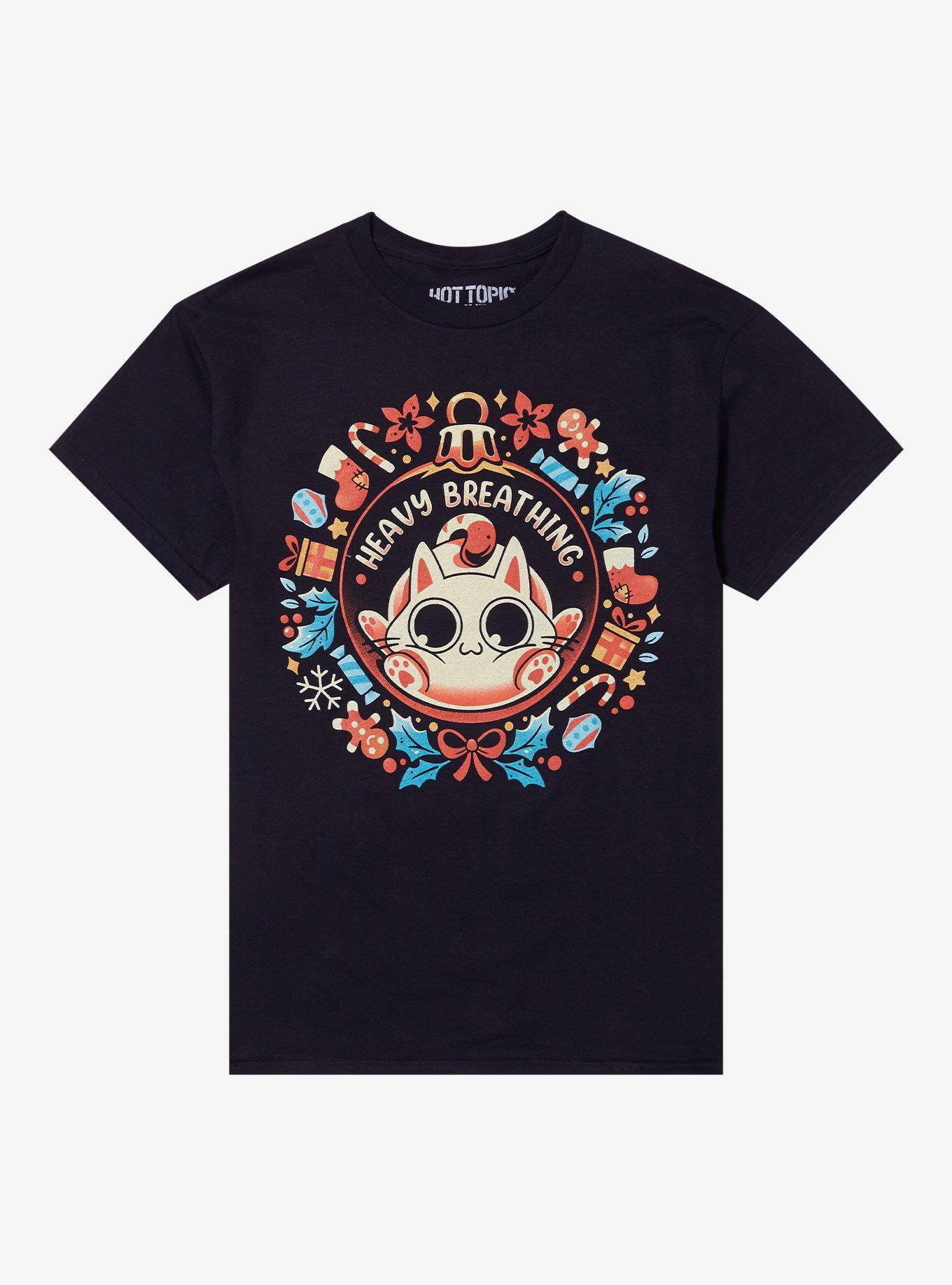 Heavy Breathing Holiday T-Shirt By Snouleaf, BLACK, hi-res