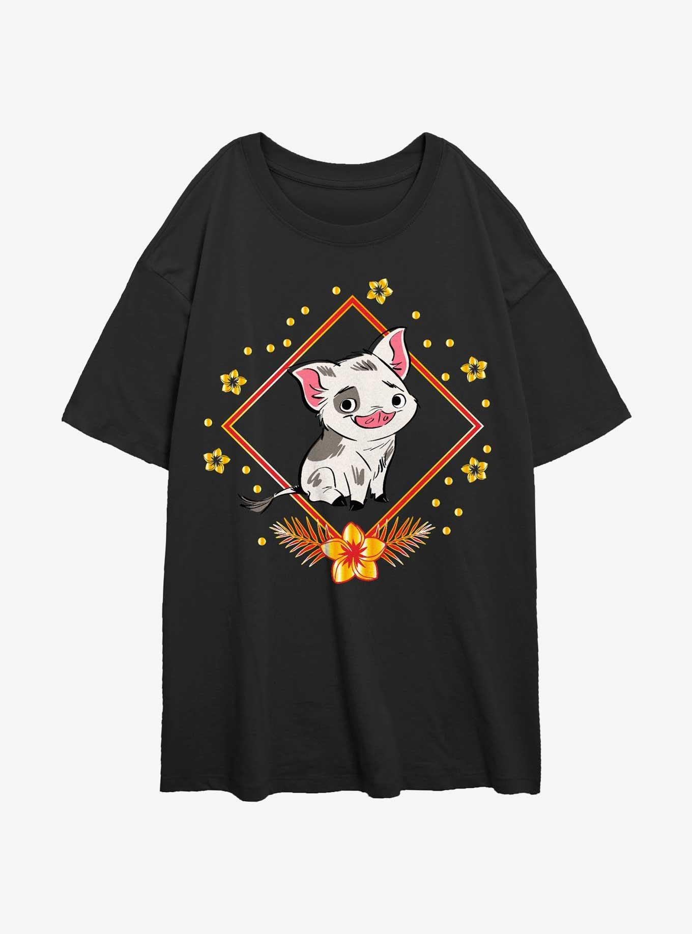 Disney Moana Pua Chinese New Year Girls Oversized T-Shirt