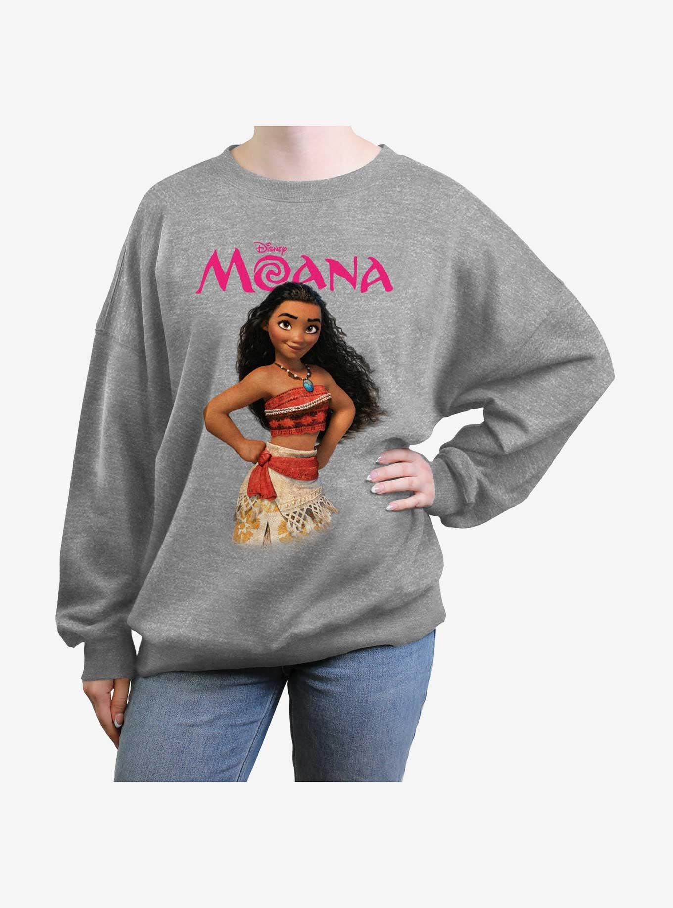 Disney Moana Cute Pose Girls Oversized Sweatshirt