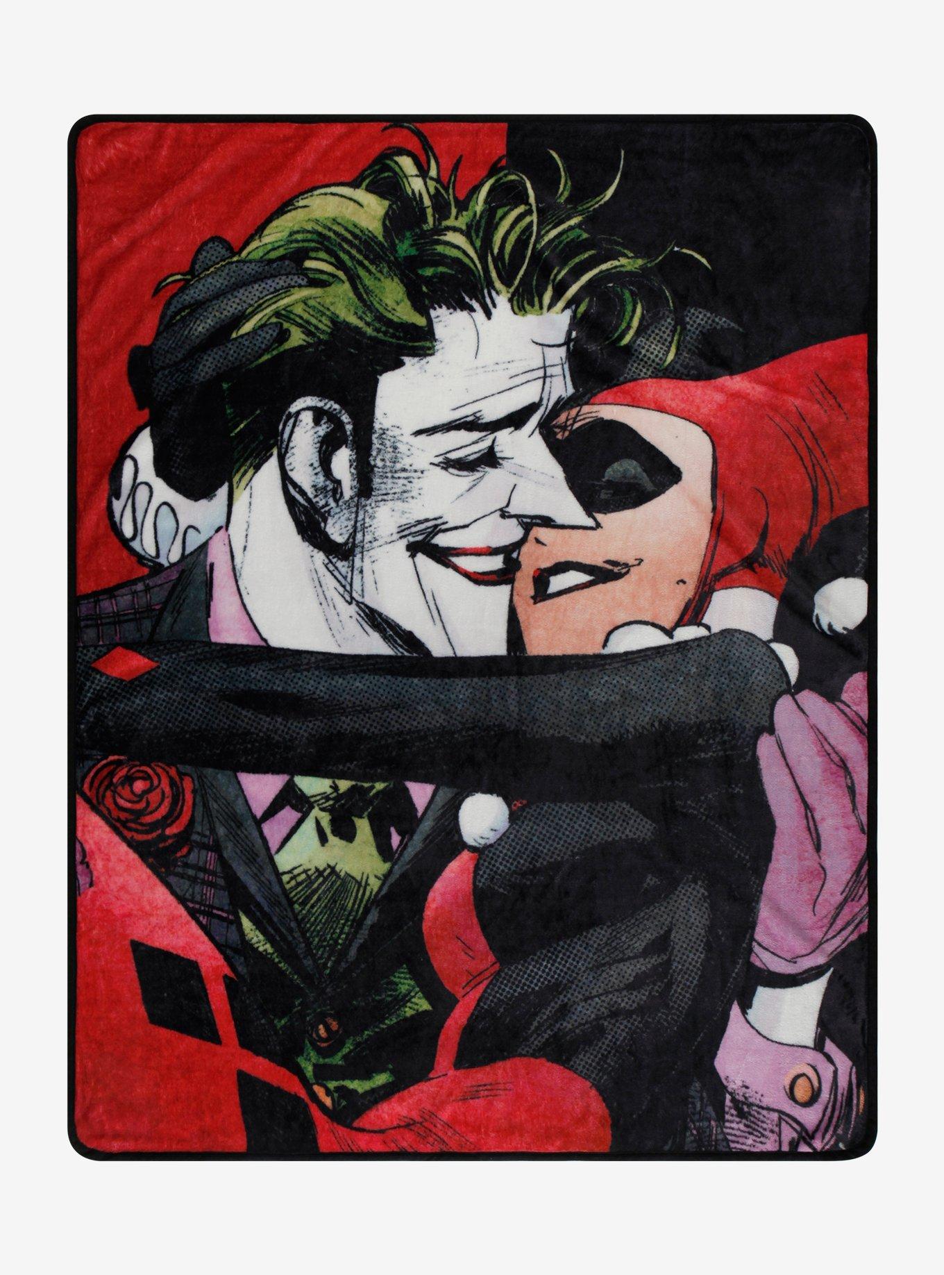 DC Comics Joker & Harley Quinn Throw Blanket, , hi-res