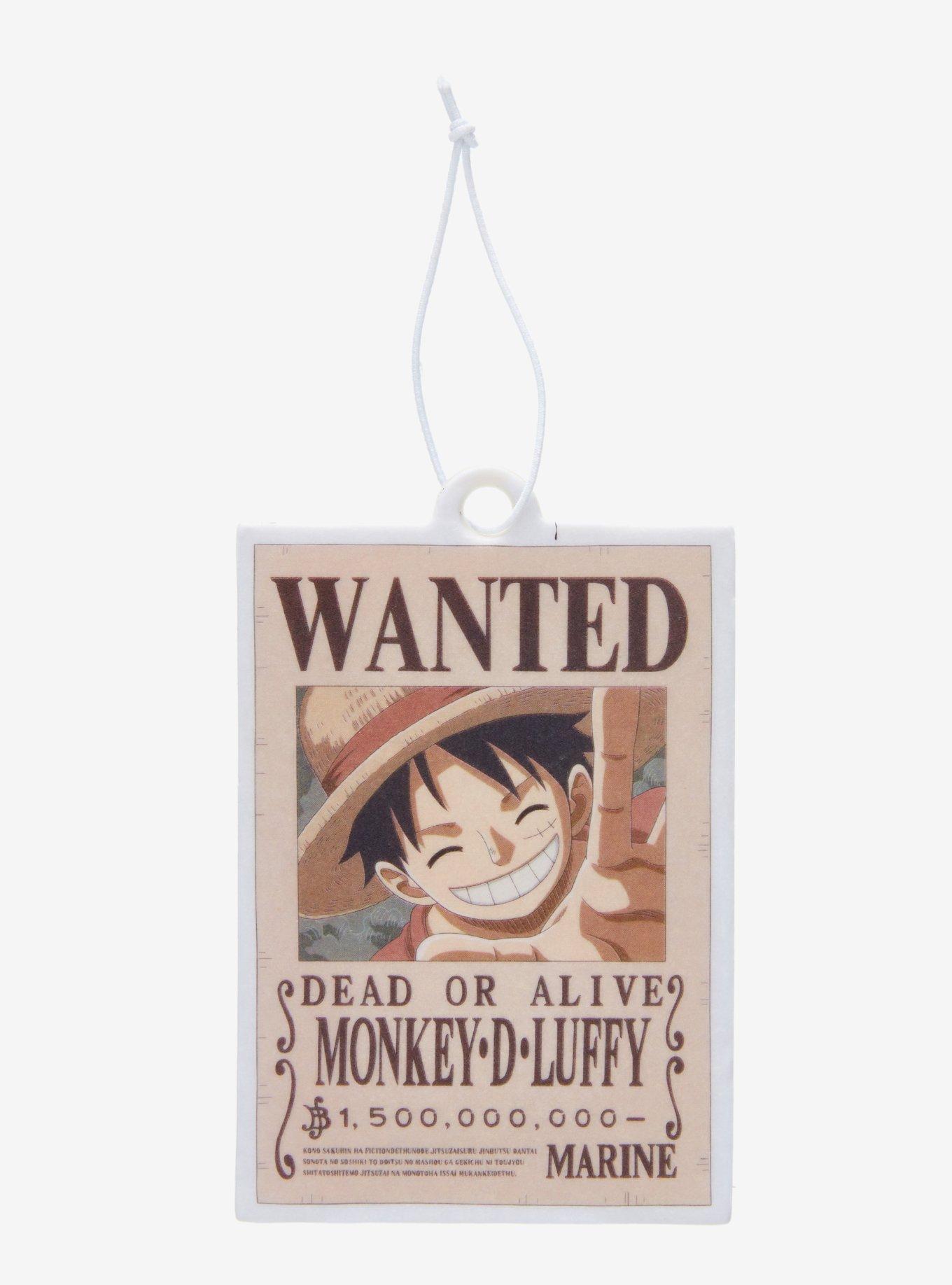 One Piece Monkey D. Luffy Wanted Poster Coconut Scented Air Freshener - BoxLunch Exclusive, , hi-res