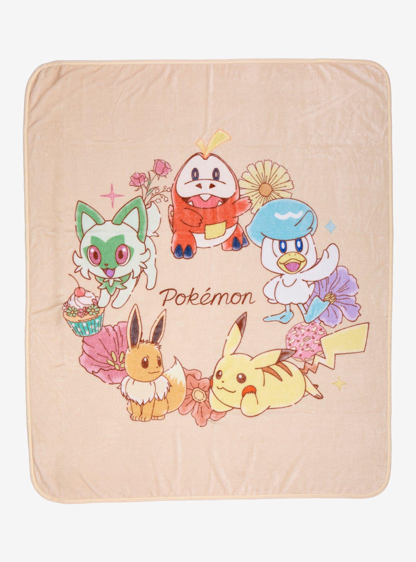 Pok&eacute;mon Floral Group Portrait Fleece Throw, , hi-res
