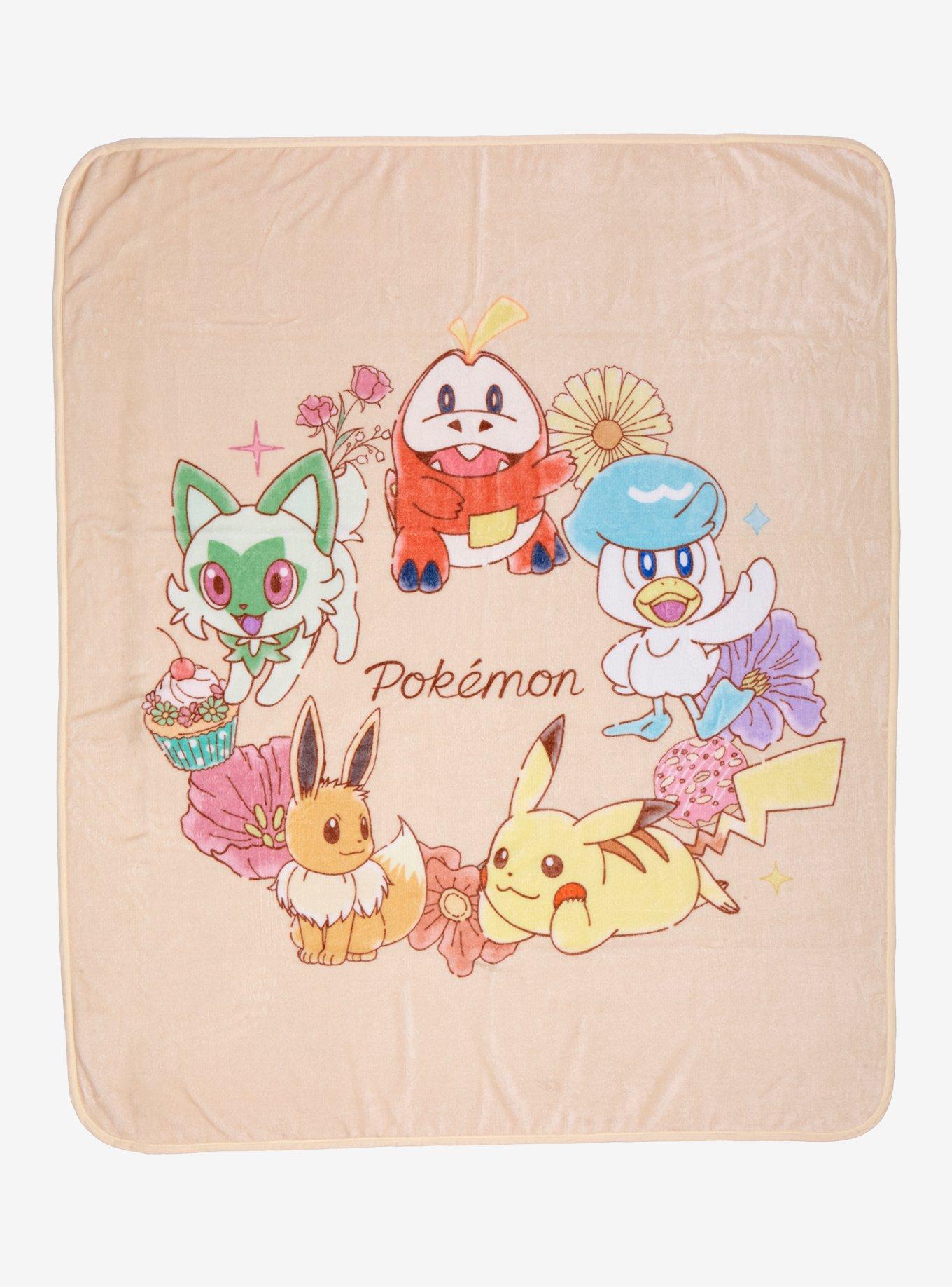 Pokémon Floral Group Portrait Fleece Throw, , hi-res