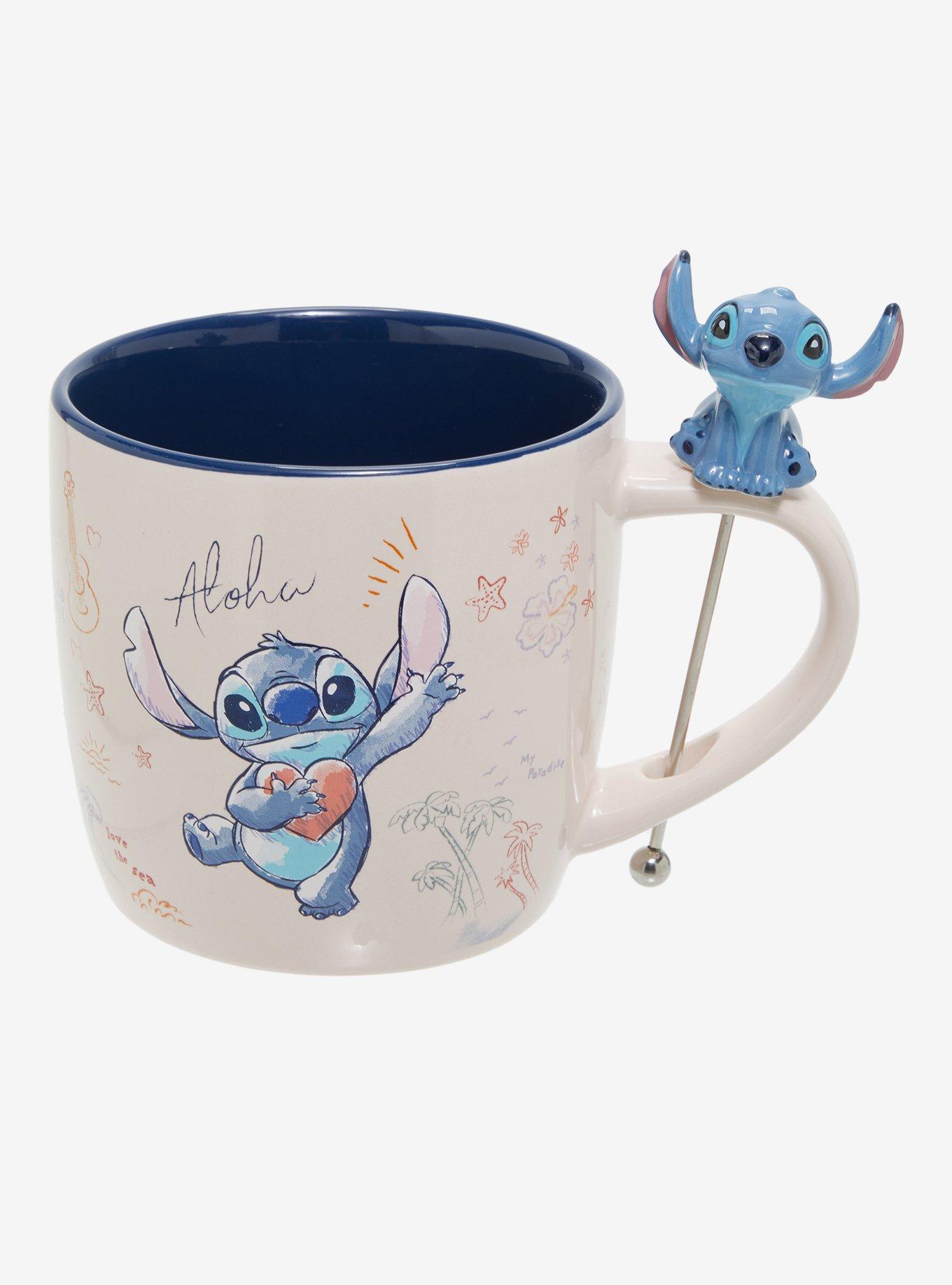 Disney Lilo & Stitch Doodle Icons Mug with Figural Stirrer, , hi-res