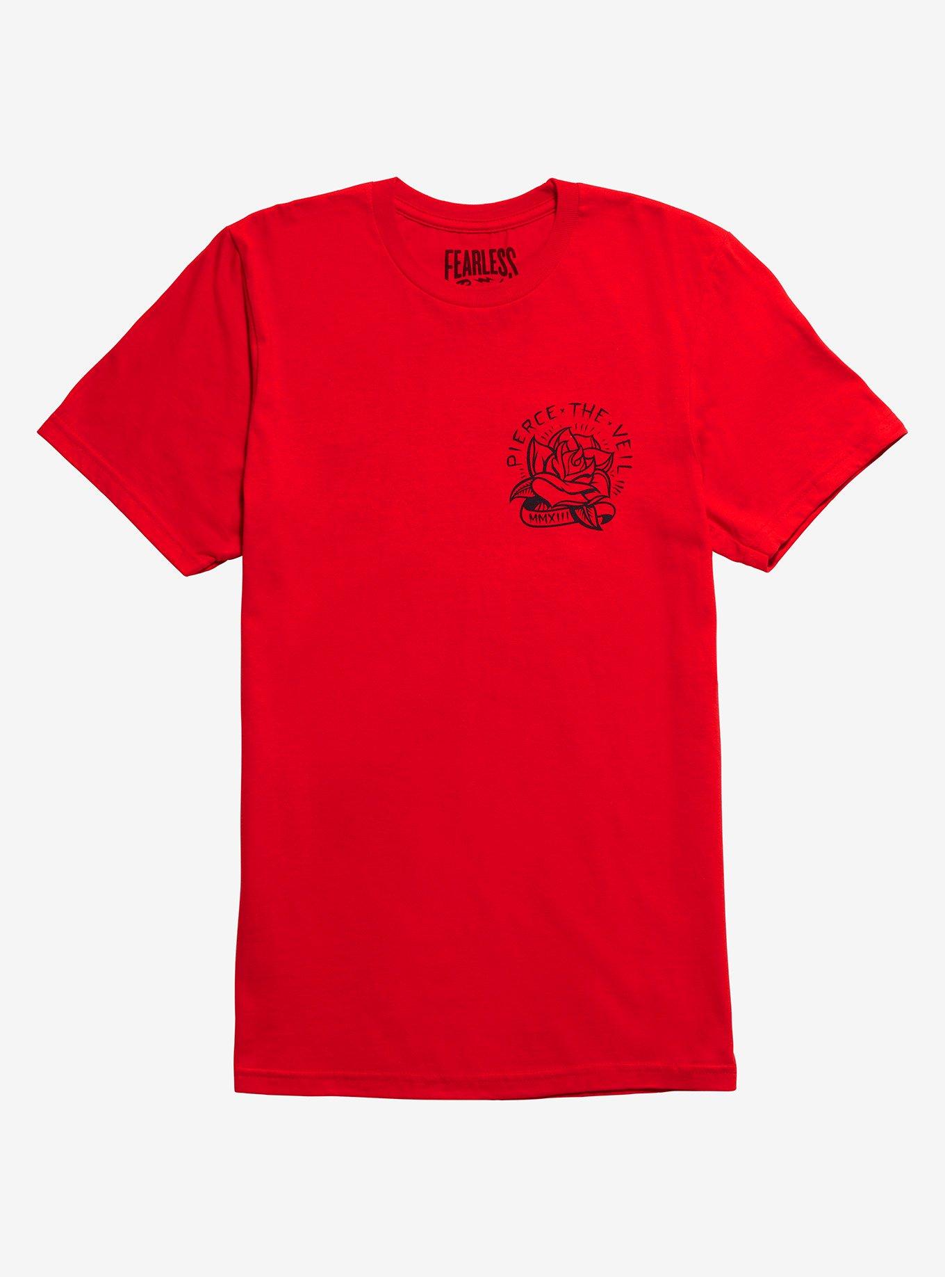 Pierce The Veil King For A Day Roses Boyfriend Fit Girls T-Shirt, , hi-res