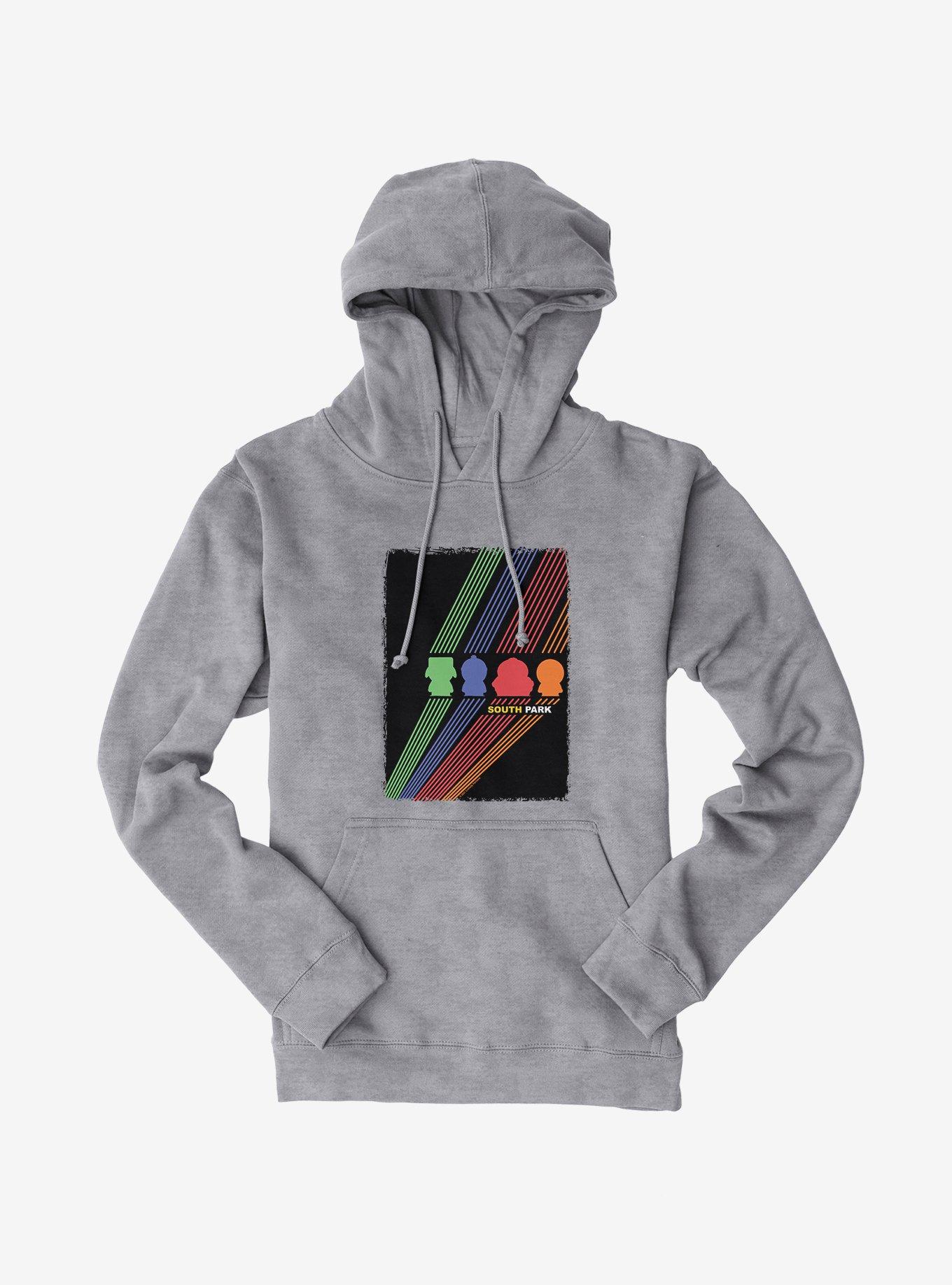 South Park Character Color Silhouettes Hoodie, SPORT GRAY, hi-res