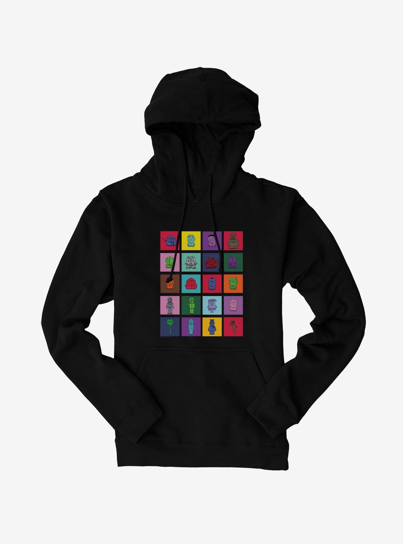 South Park Character Grid Hoodie, BLACK, hi-res