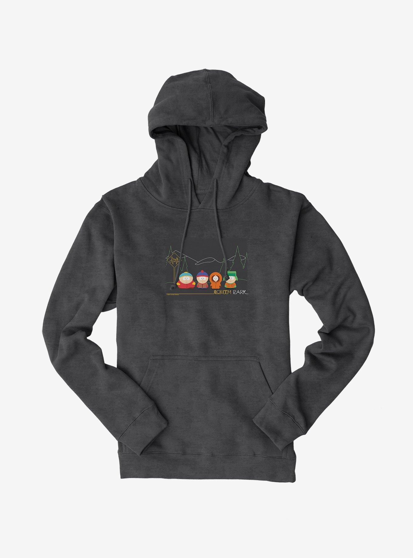 South Park Line Art Hoodie, DARK HEATHER, hi-res