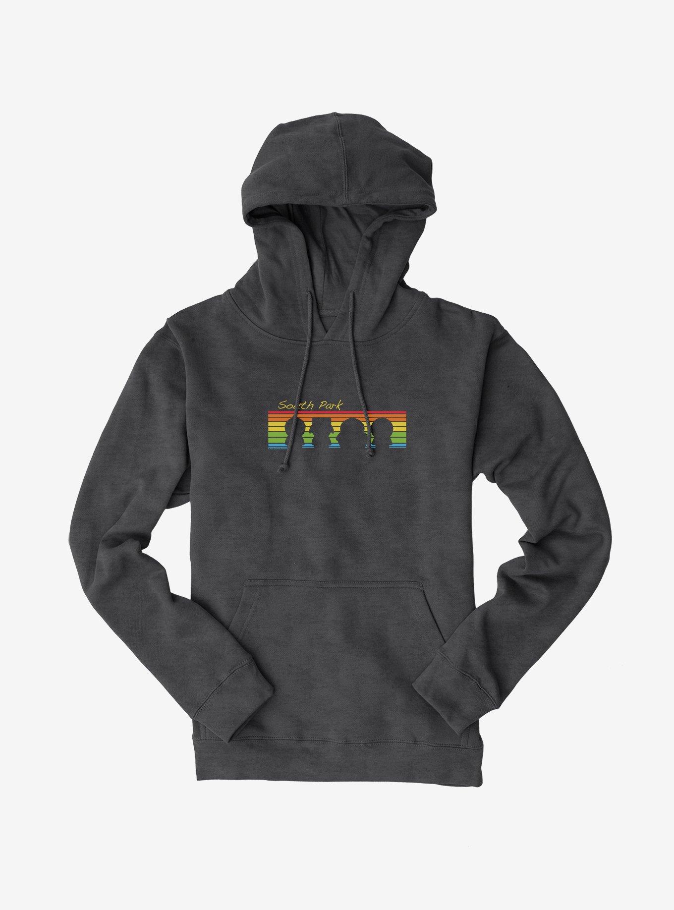 South Park Rainbow Silhouette Hoodie, DARK HEATHER, hi-res