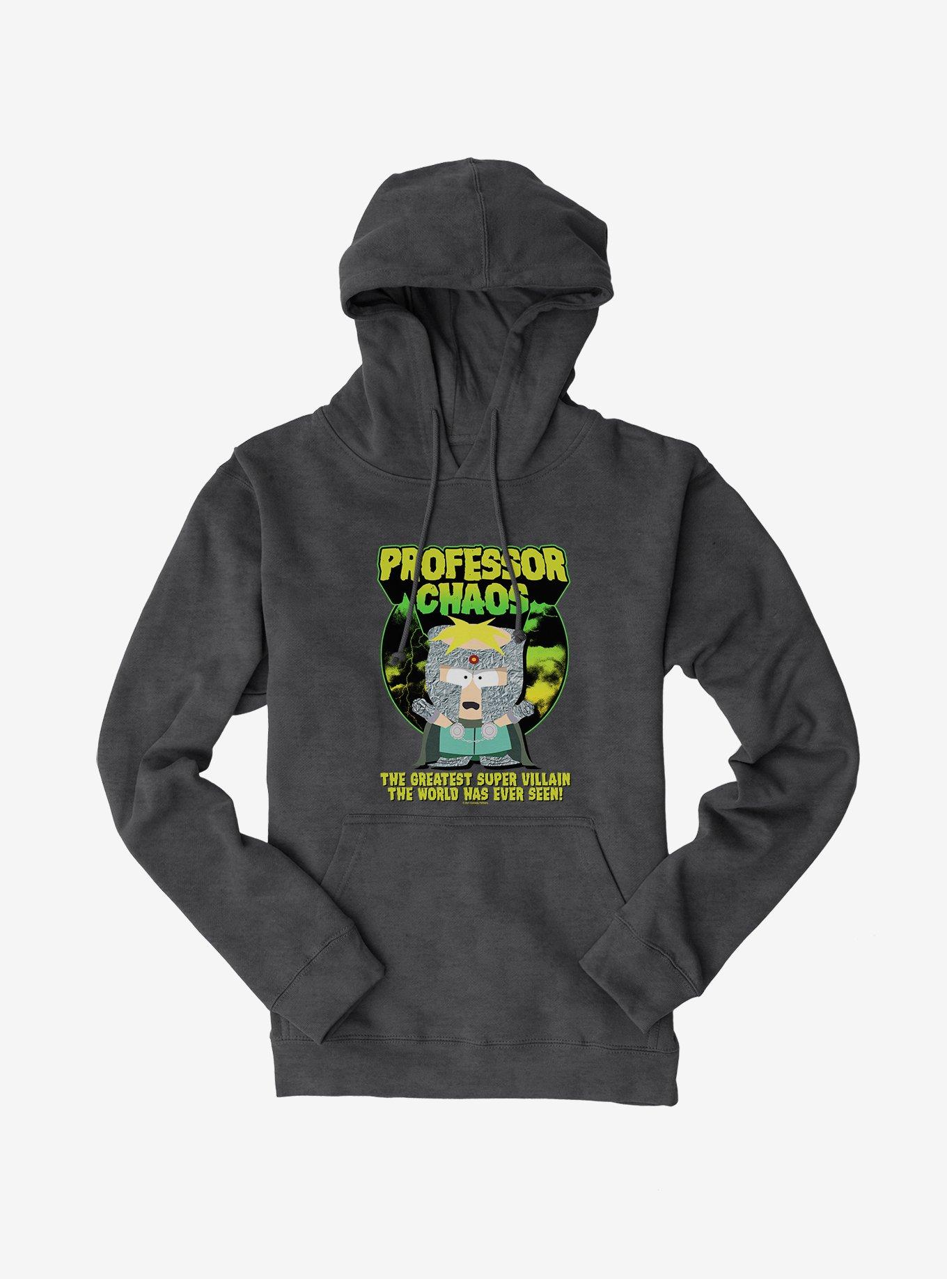South Park Butters Professor Chaos Hoodie, DARK HEATHER, hi-res