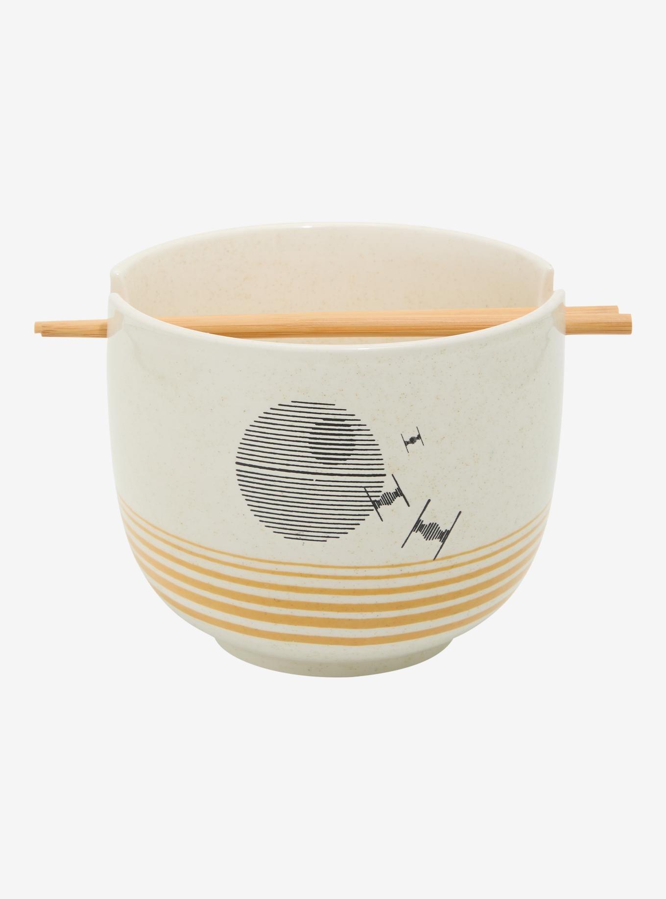 Star Wars Death Star Striped Ramen Bowl with Chopsticks
