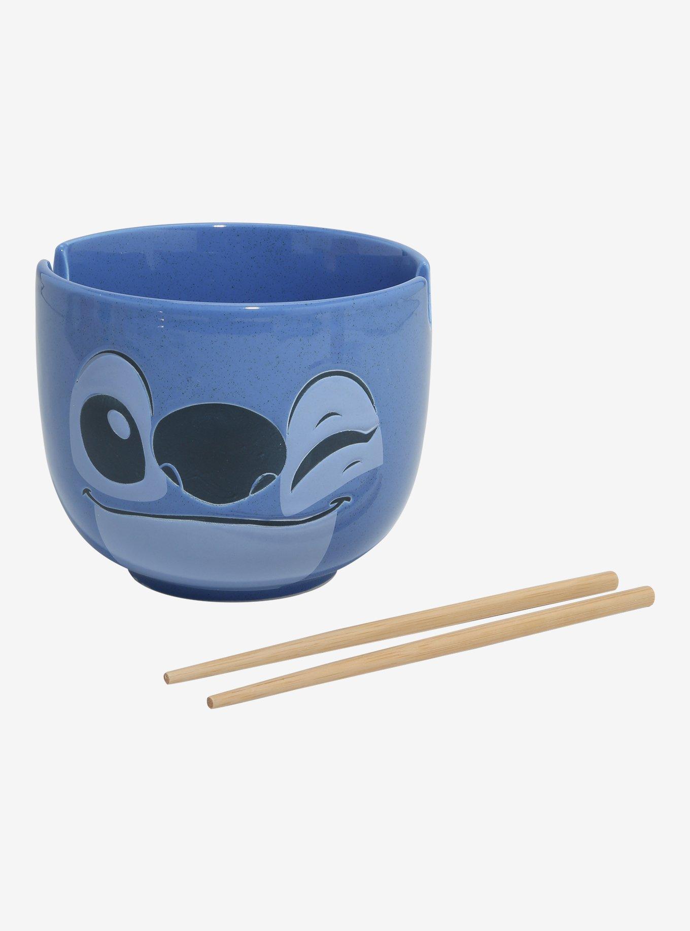 Disney Lilo & Stitch Winking Stitch Ramen Bowl and Chopsticks Set — BoxLunch Exclusive, , hi-res