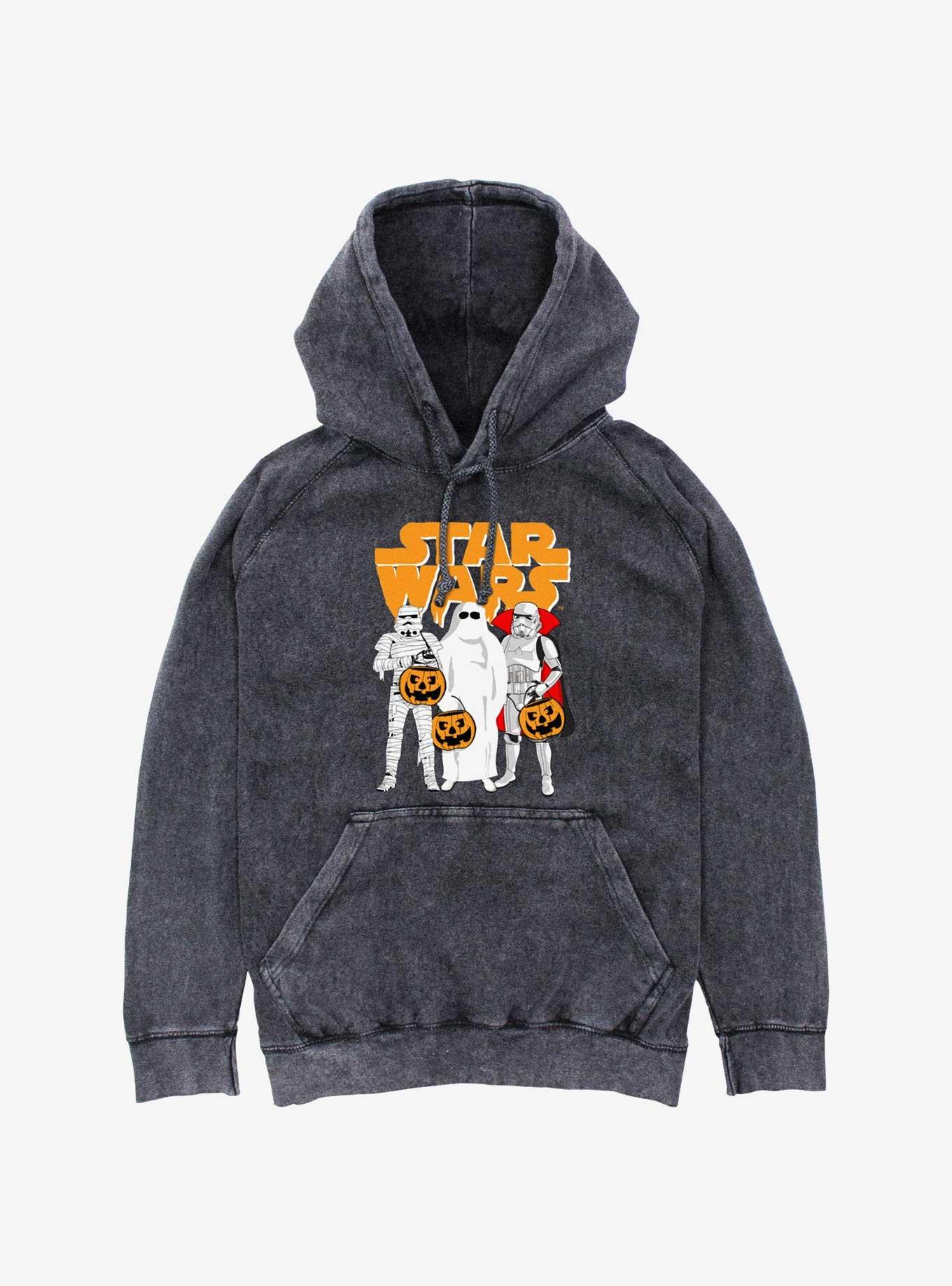 Star Wars Trick Or Treat Mineral Wash Hoodie, BLACK, hi-res