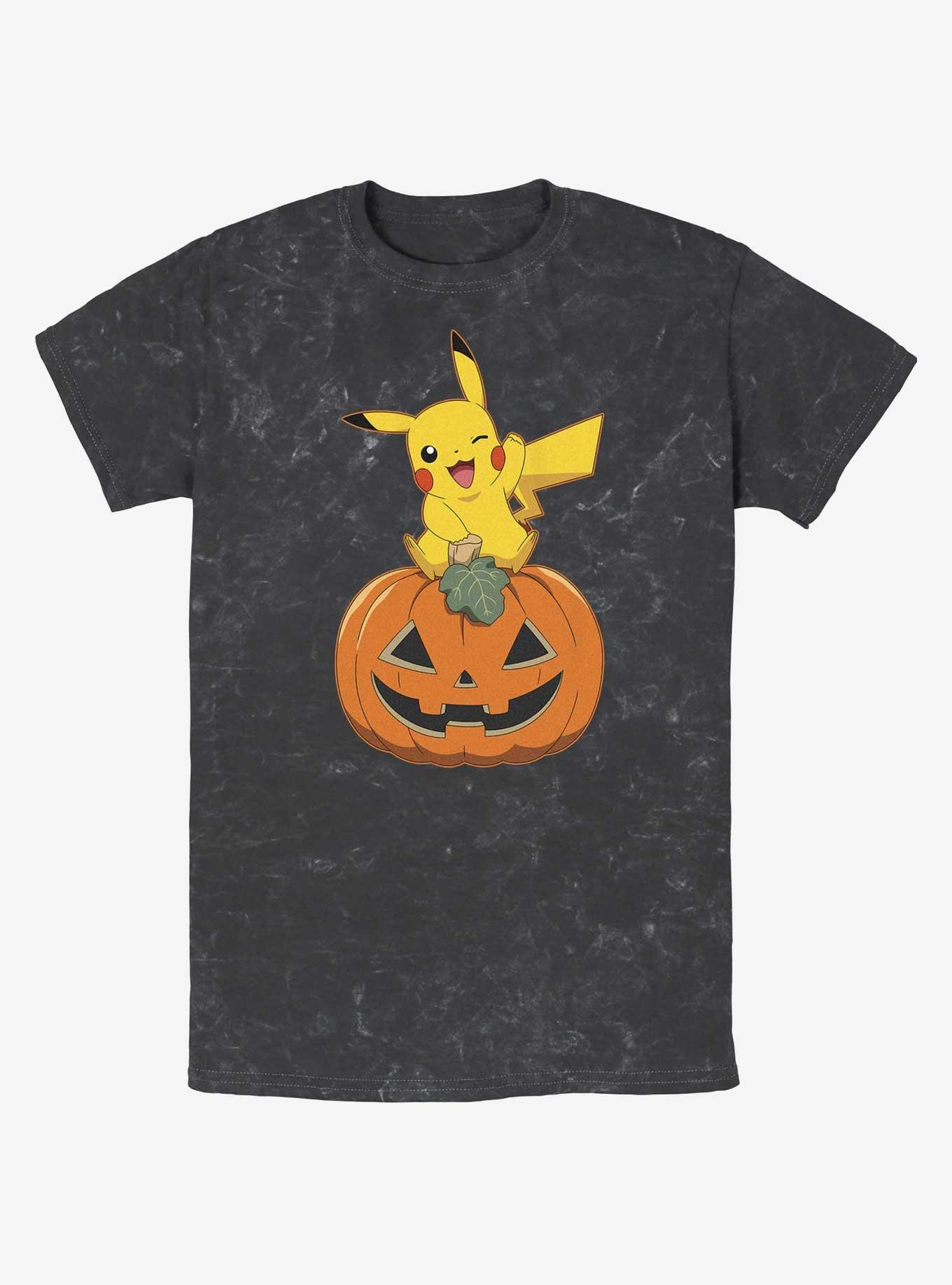 Pokemon Pikachu Pumpkin Mineral Wash T-Shirt