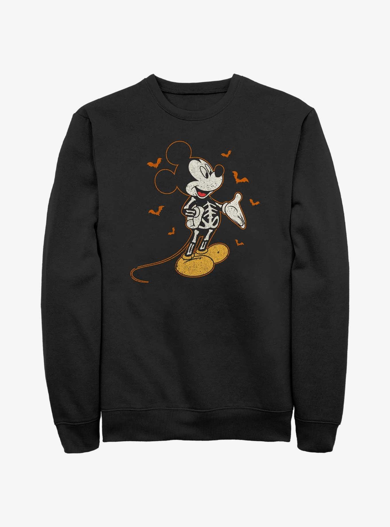 Disney Mickey Mouse Skeleton Bats Sweatshirt