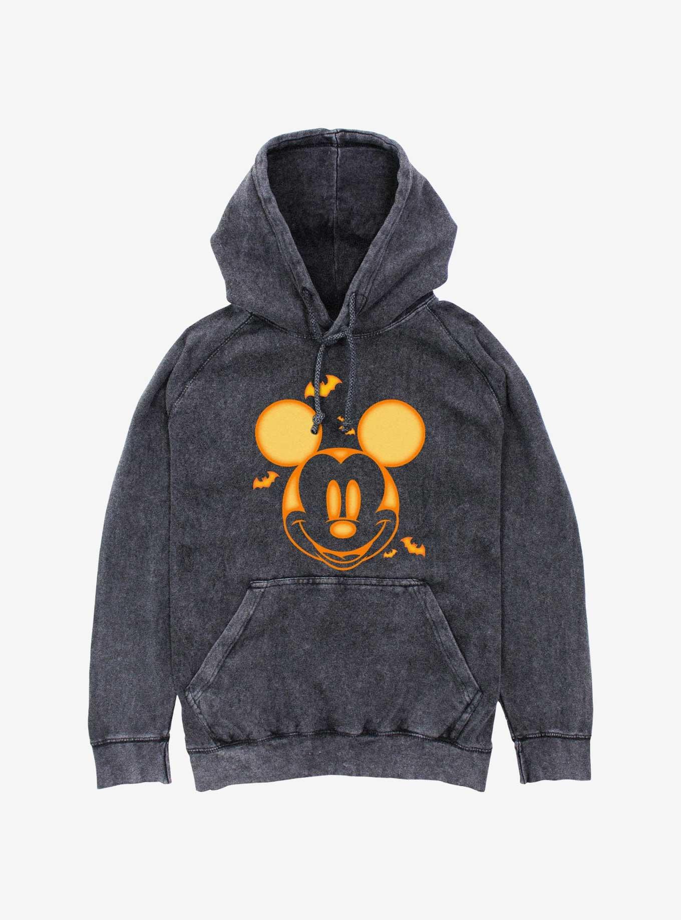 Disney Mickey Mouse Spooky Pumpkin Mineral Wash Hoodie, , hi-res