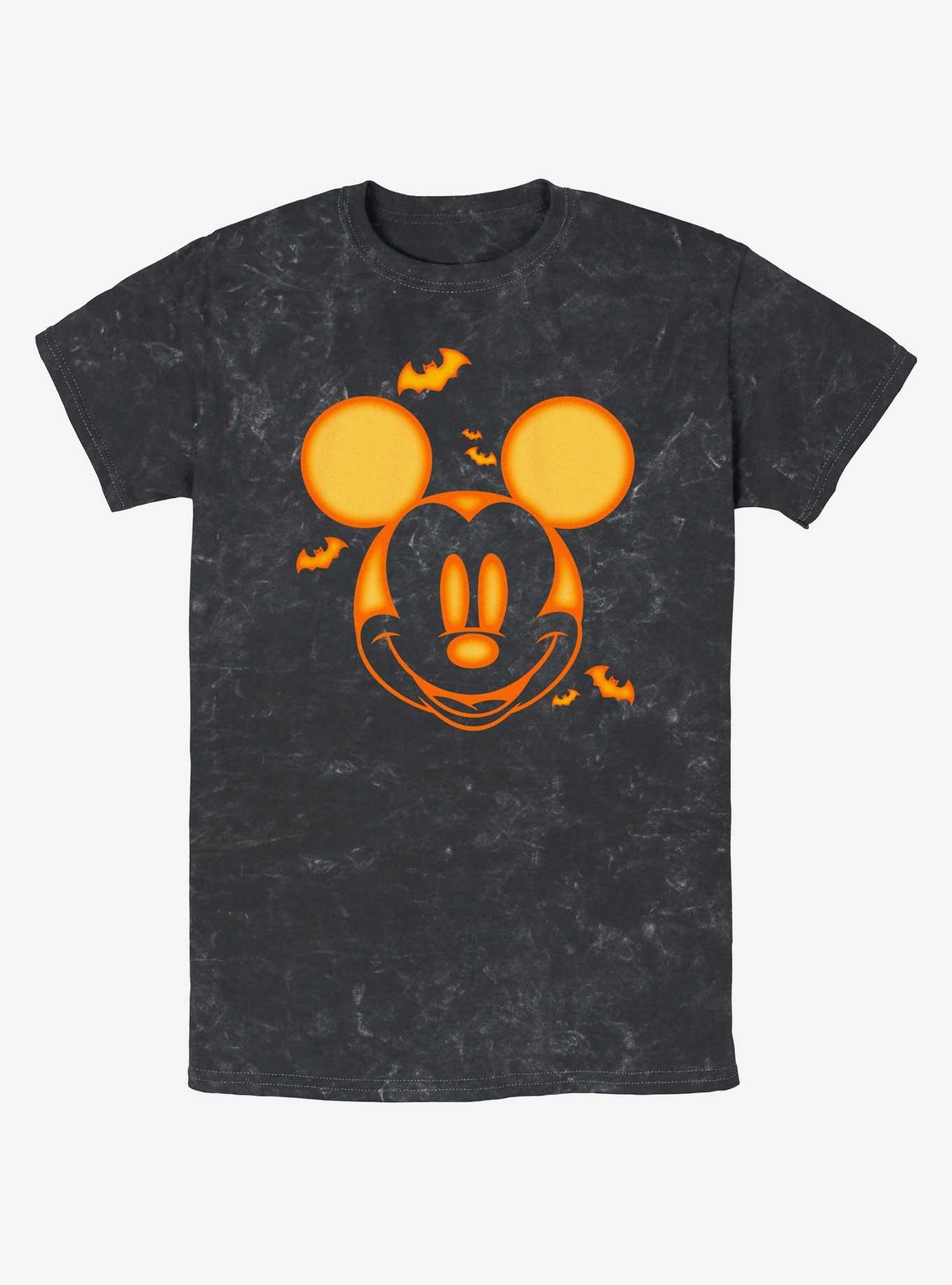 Disney Mickey Mouse Spooky Pumpkin Mineral Wash T-Shirt