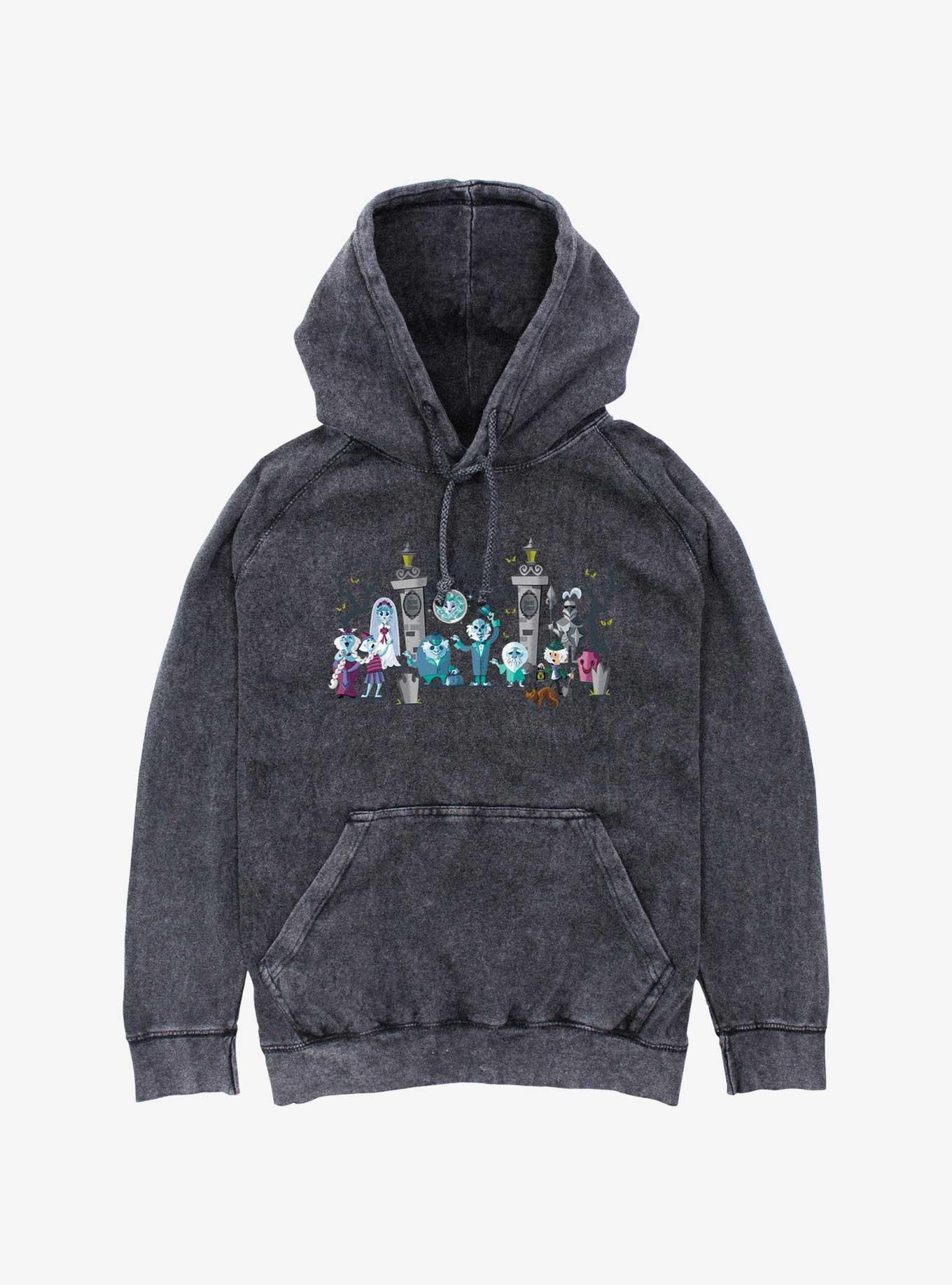 Disney The Haunted Mansion Characters Entrance Mansion Mineral Wash Hoodie, , hi-res