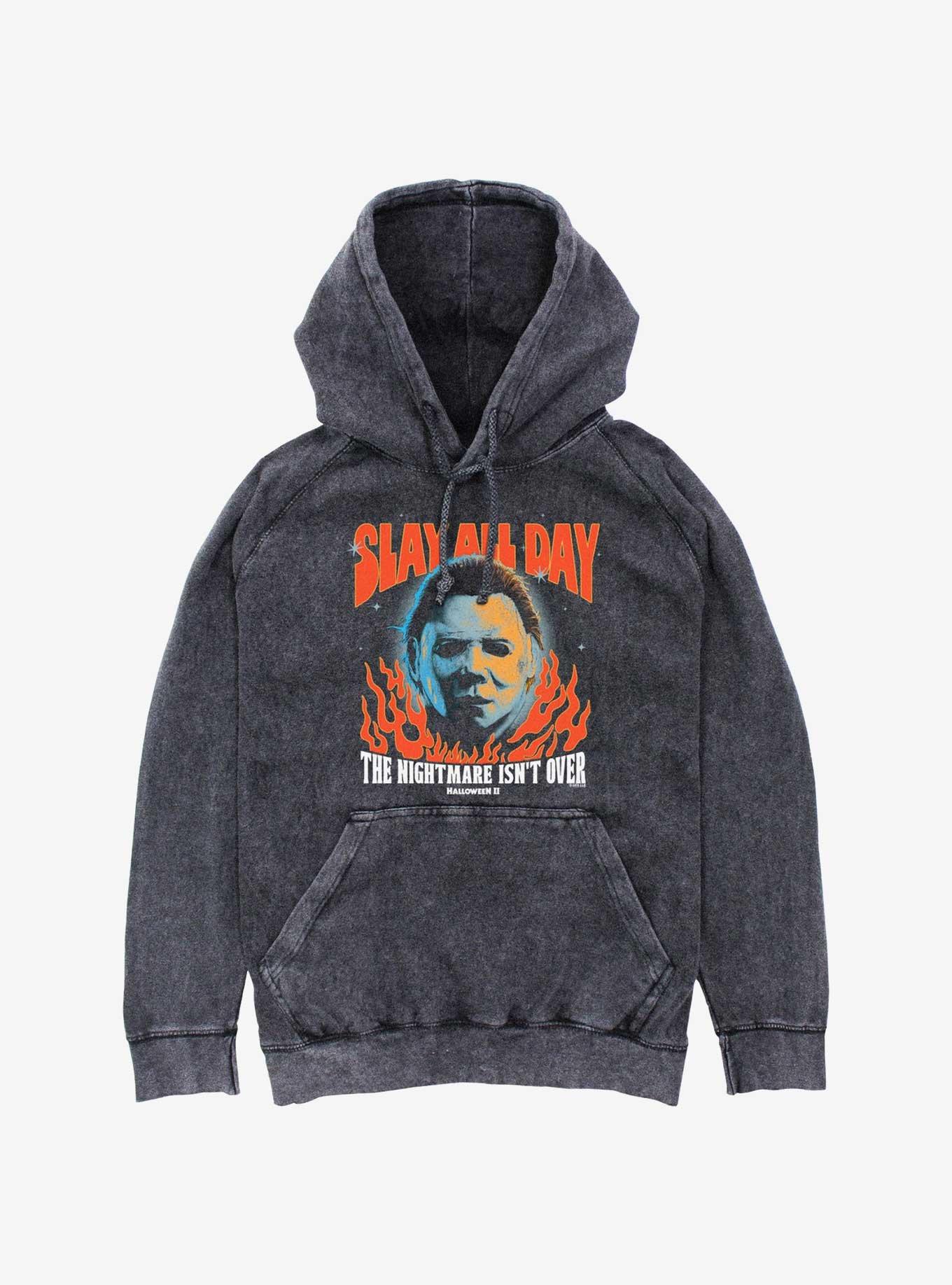 Halloween II Slay All Day Mineral Wash Hoodie