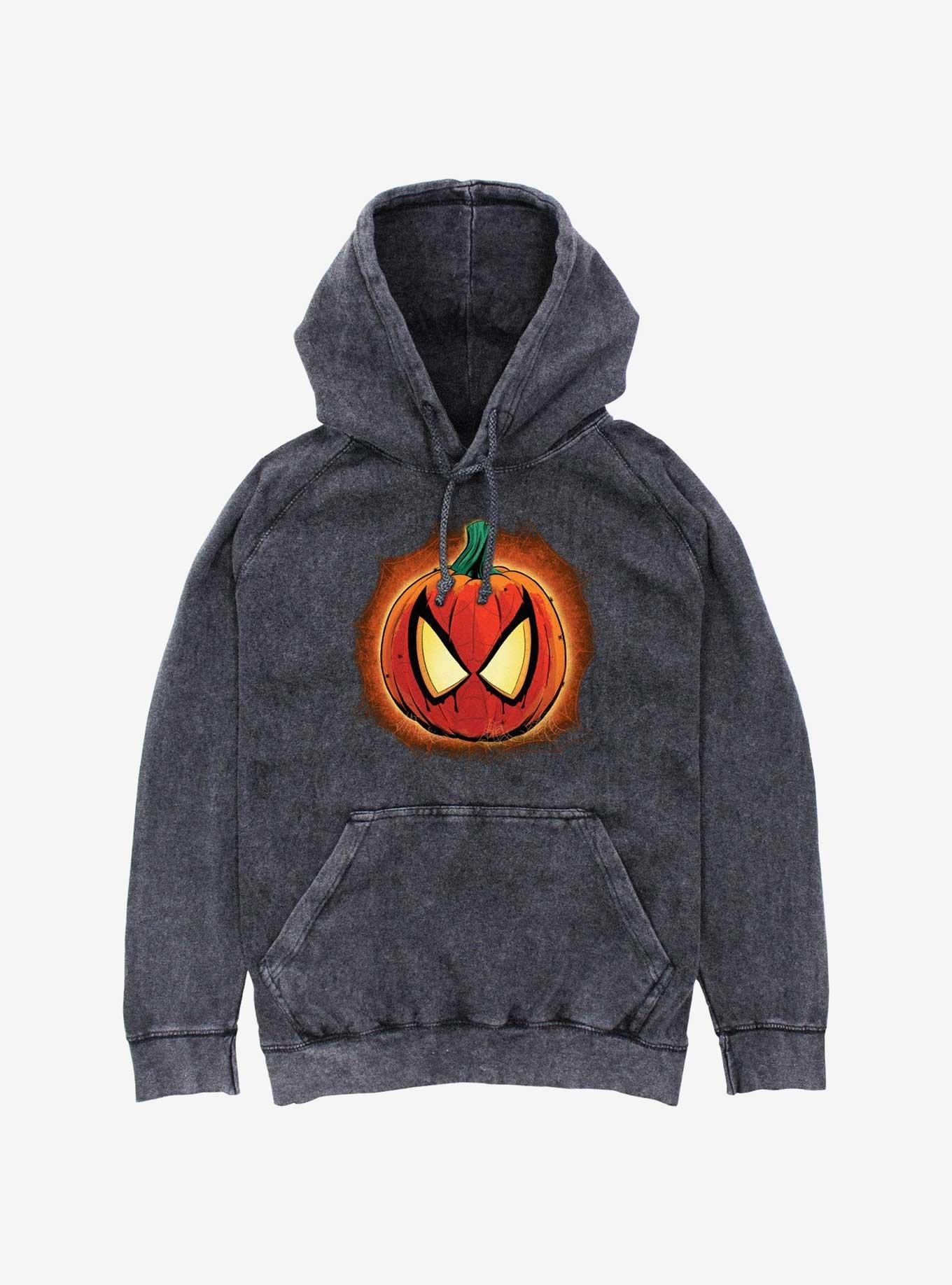 Marvel Spider-Man Spider Pumpkin Mineral Wash Hoodie