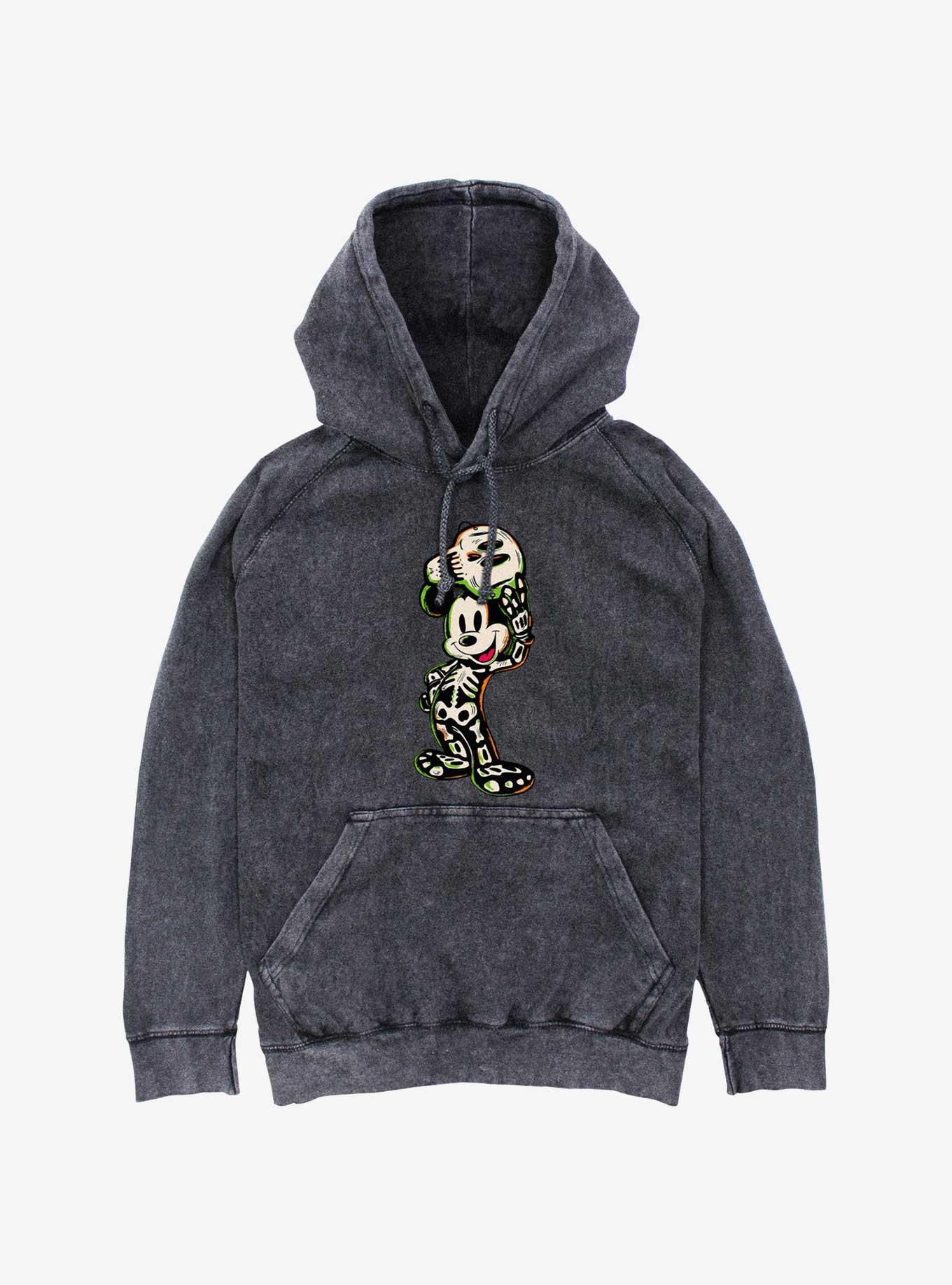 Disney100 Mickey Mouse Skeleton Costume Mineral Wash Hoodie, , hi-res