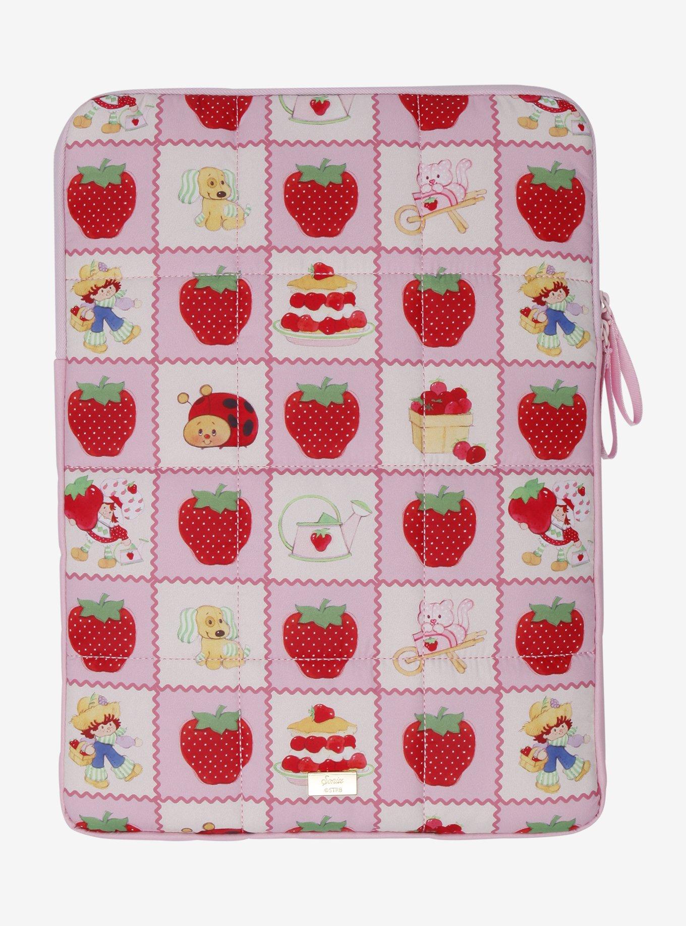 Sonix Strawberry Shortcake Checkered Icons Laptop Sleeve, , hi-res