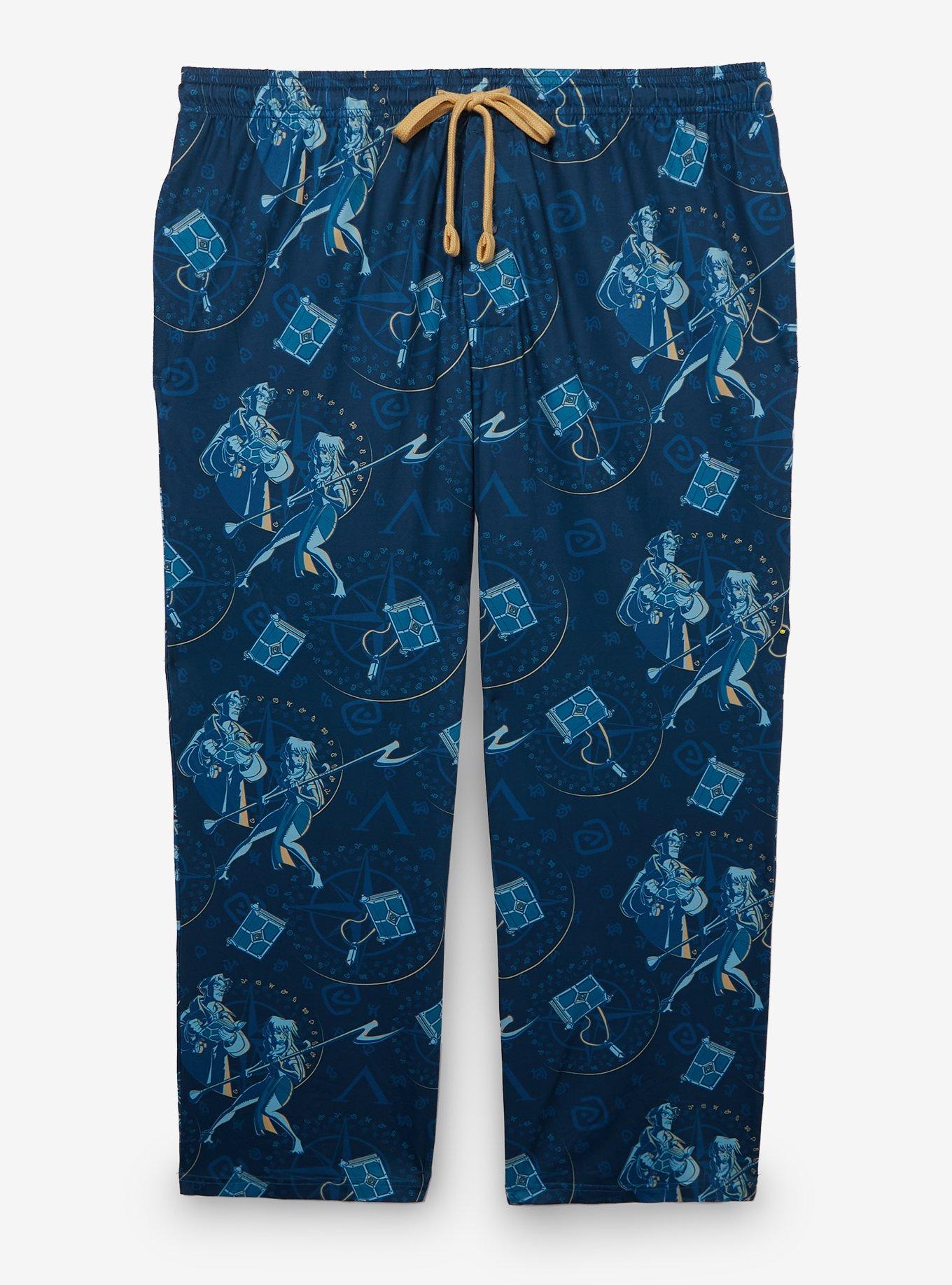 Disney Atlantis: The Lost Empire Milo & Kida Allover Print Women's Plus Size Sleep Pants - BoxLunch Exclusive, , hi-res