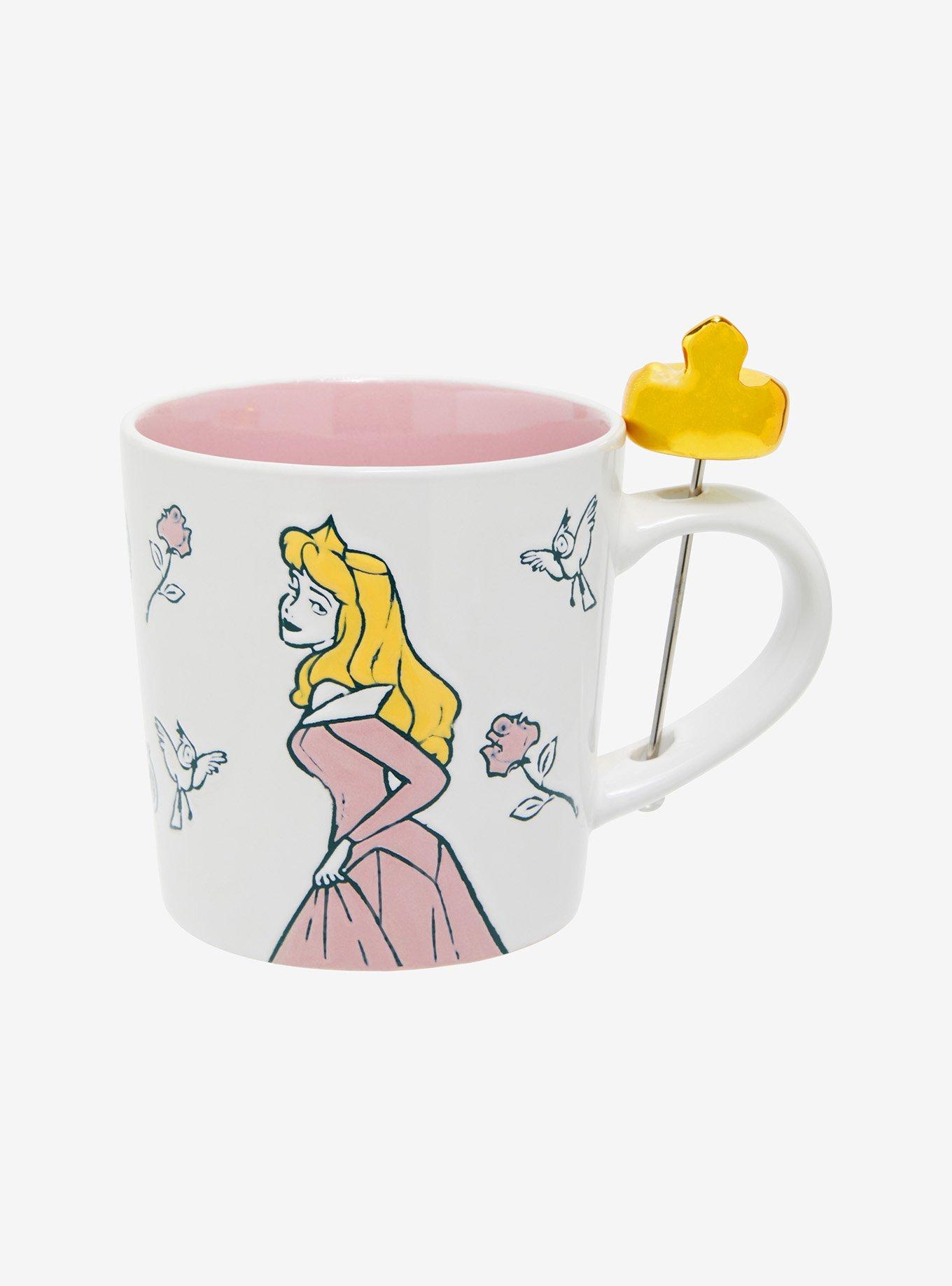 Disney Sleeping Beauty Aurora Portrait Mug with Tiara Stirrer, , hi-res